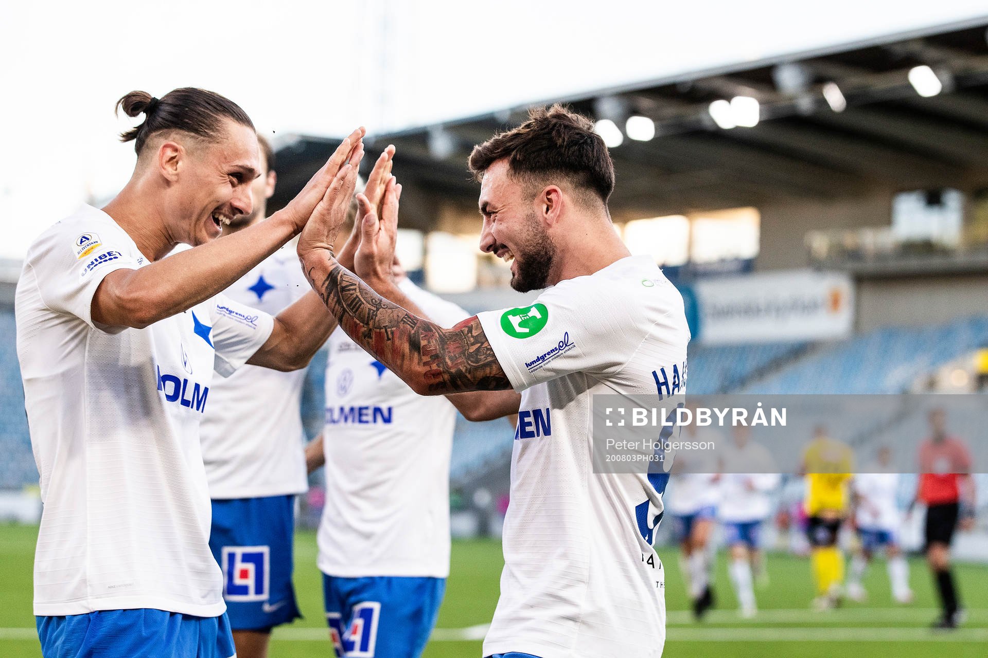 IFK Norrköpings Jonathan Levi och Sead Haksabanovic jublar