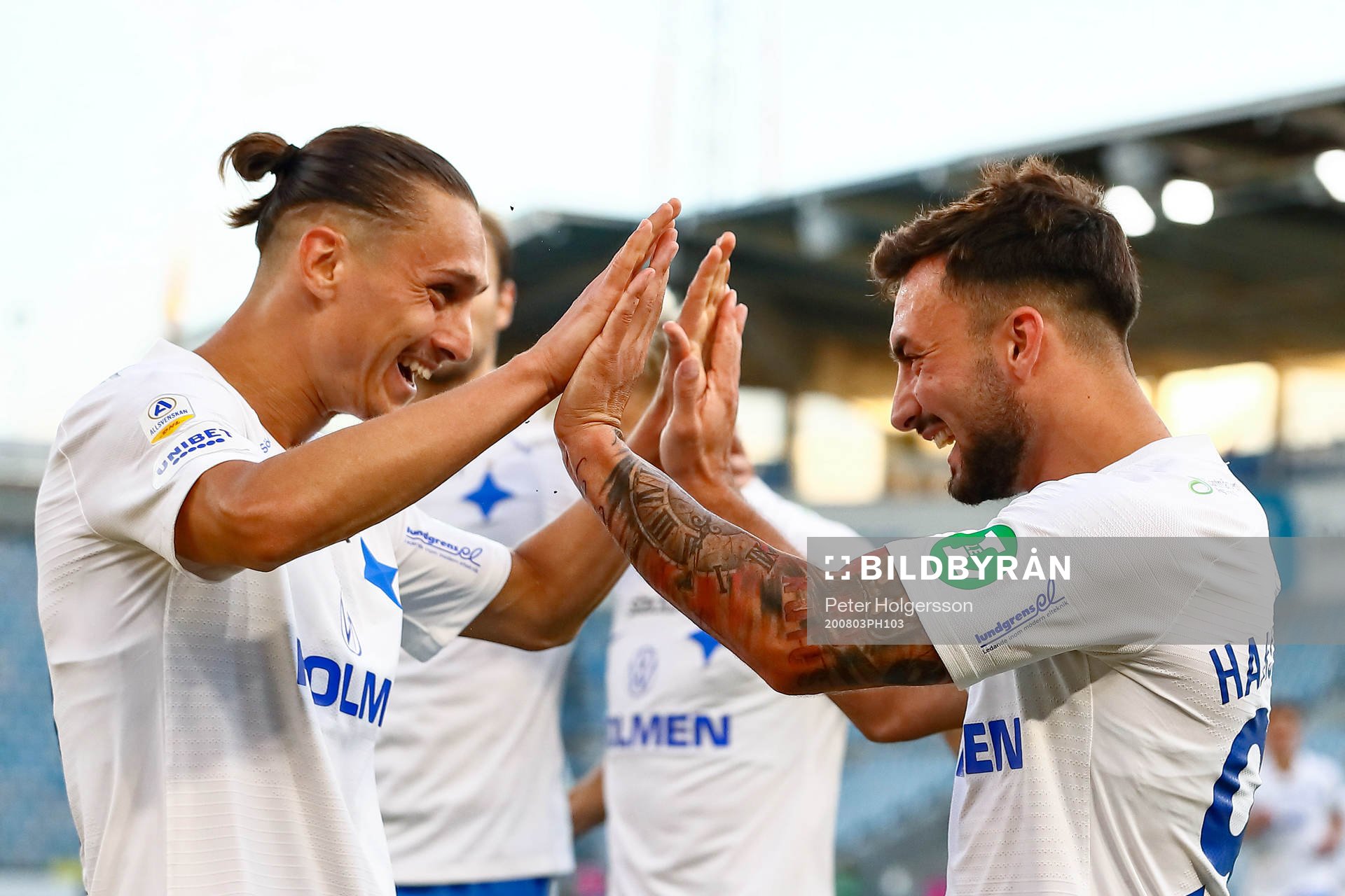 IFK Norrköpings Jonathan Levi och Sead Haksabanovic jublar