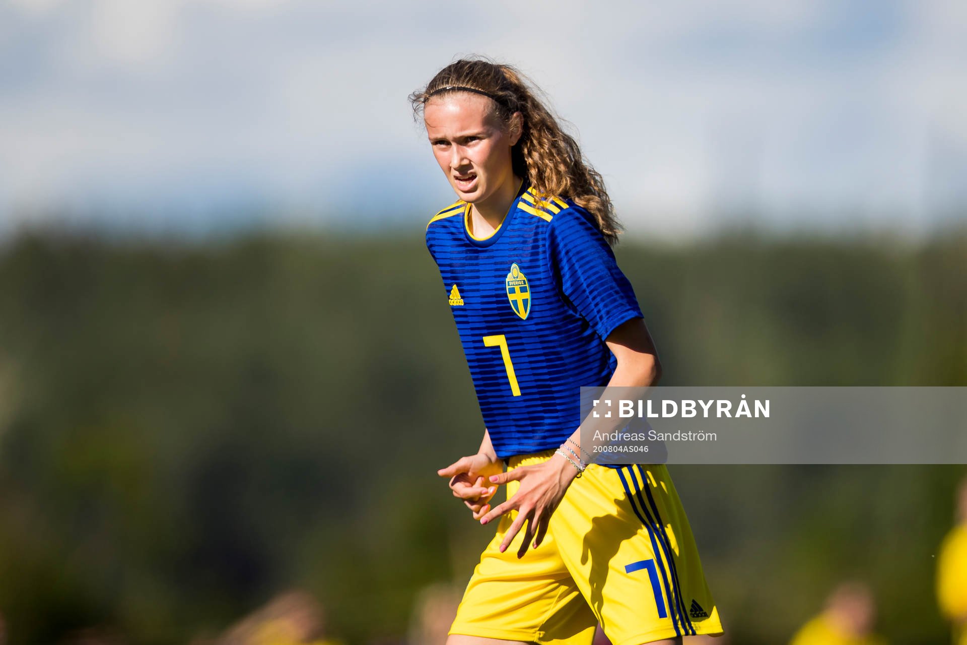 Julia Lindqvist under SvFF:s riksläger för flickor på Bosön den 4 augusti 2020 i Stockholm.