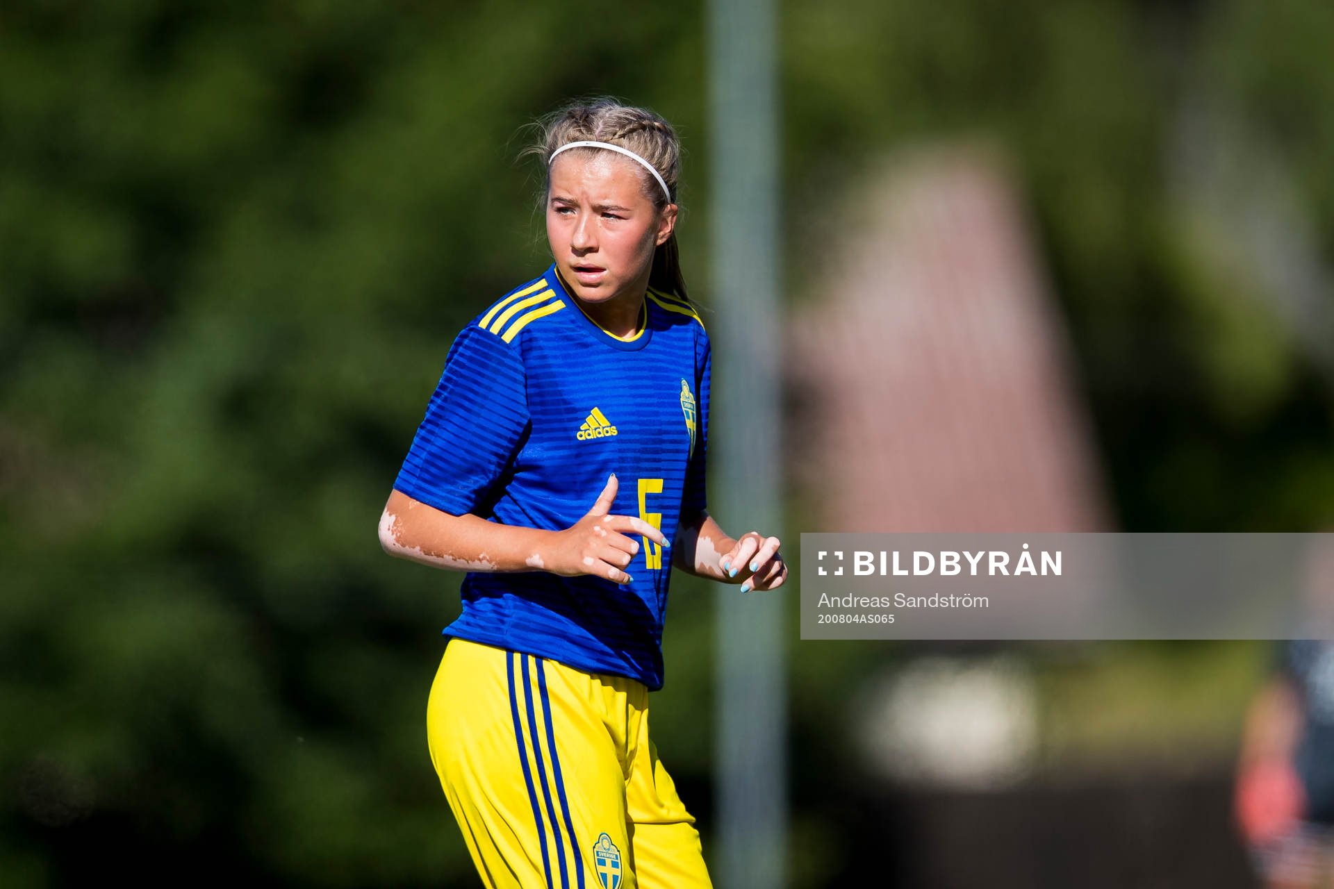 Julice Kransén under SvFF:s riksläger för flickor på Bosön den 4 augusti 2020 i Stockholm.