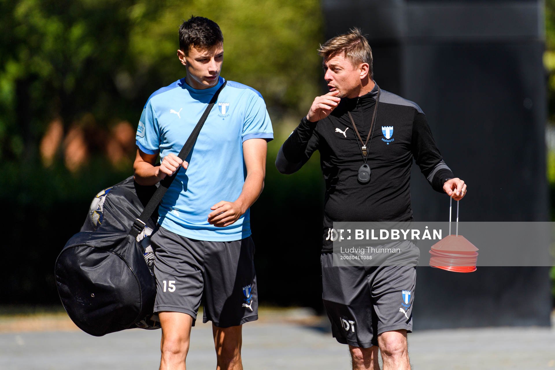 Anel Ahmedhodzic och tränare Jon Dahl Tomasson