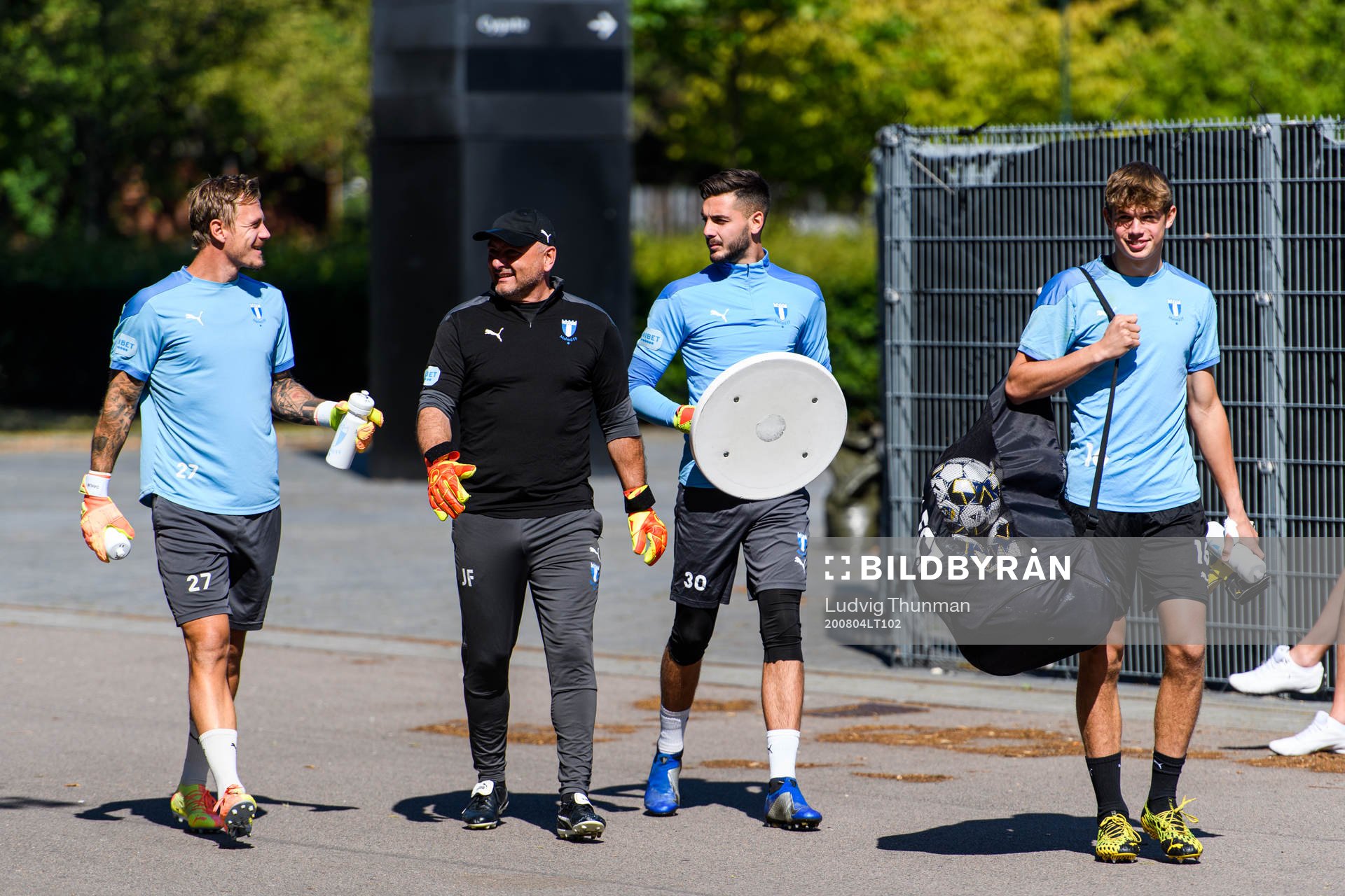 Målvakt Johan Dahlin, målvaktstränaren Jonnie Fedelm