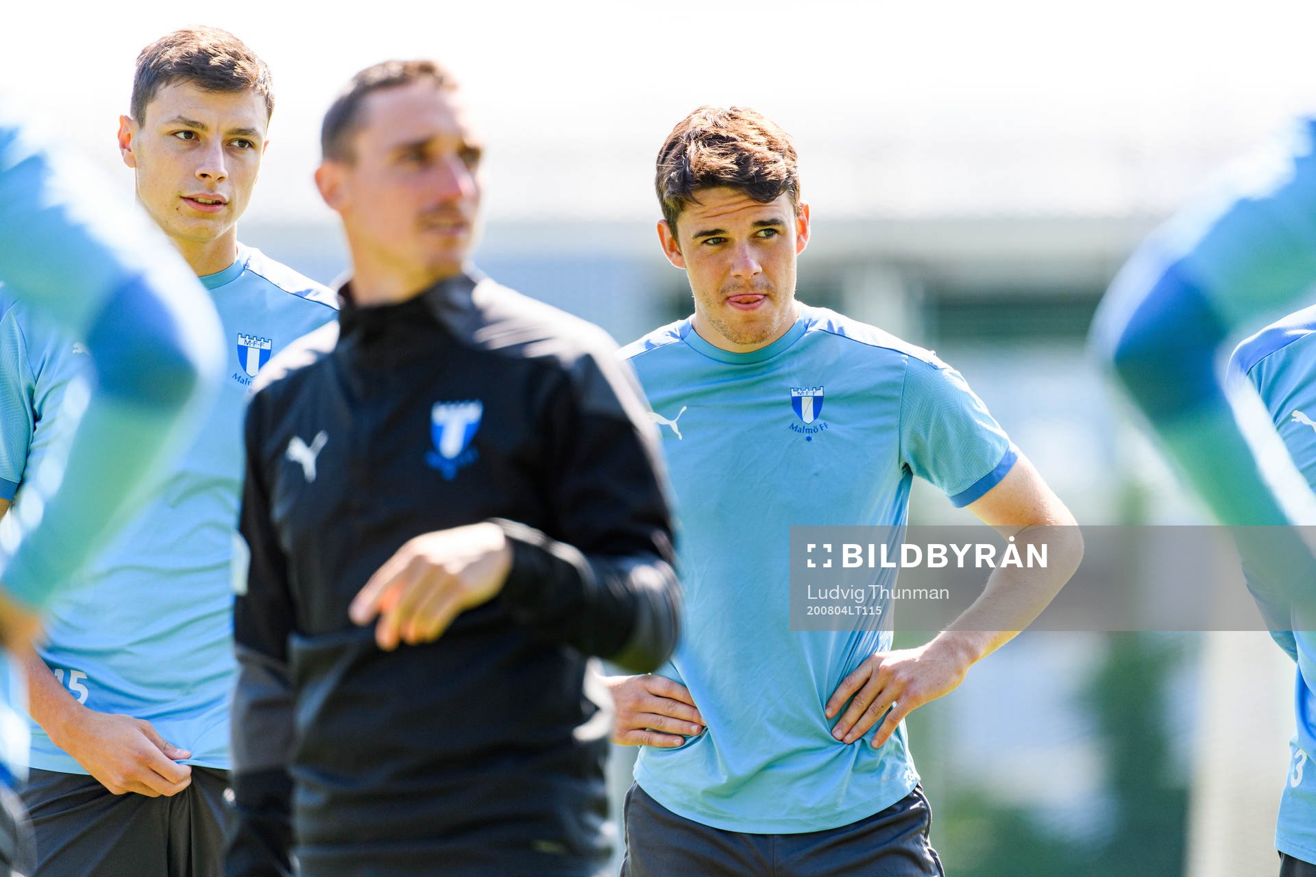 Samuel Adrian under en träning med Malmö FF den 4 augusti 2020 i Malmö.