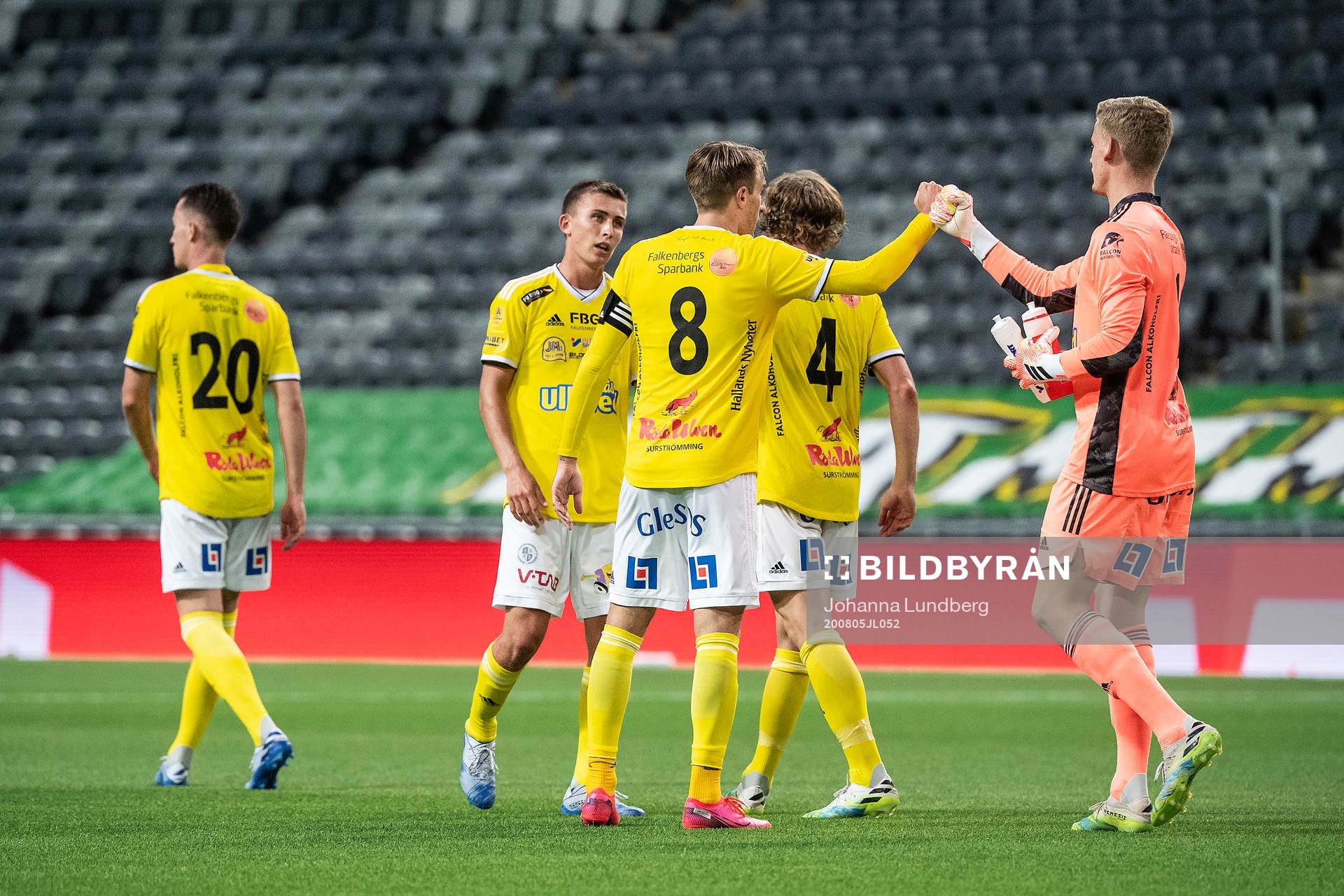 Falkenbergs Tobias Karlsson och målvakt Johan Brattberg