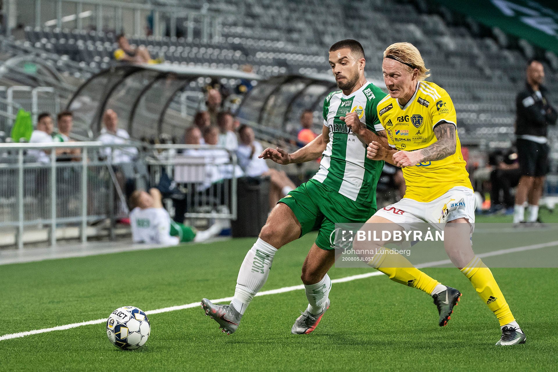 Hammarbys Vladimir Rodic och Falkenbergs Jacob Ericsson