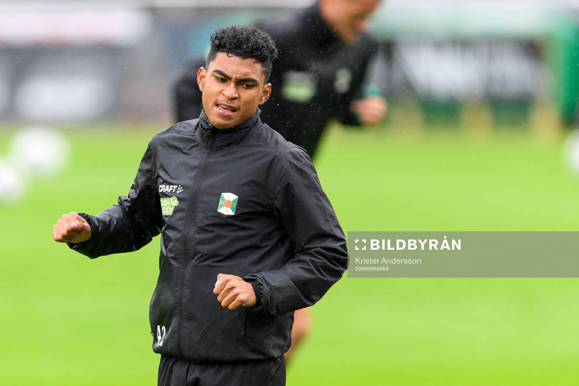 Varbergs Keanin Ayer Boya före fotbollsmatchen i