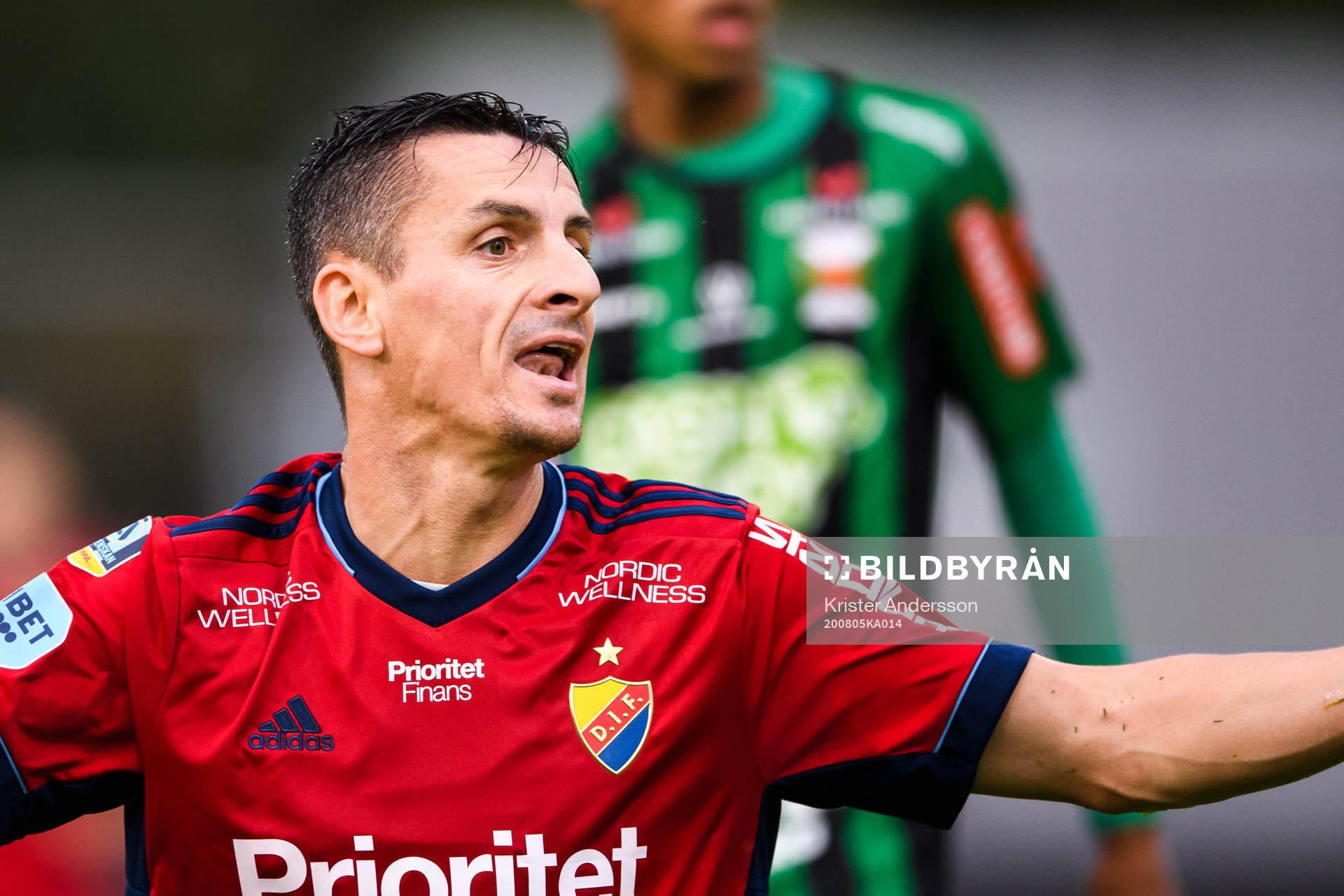 Djurgårdens Haris Radetinac reagerar