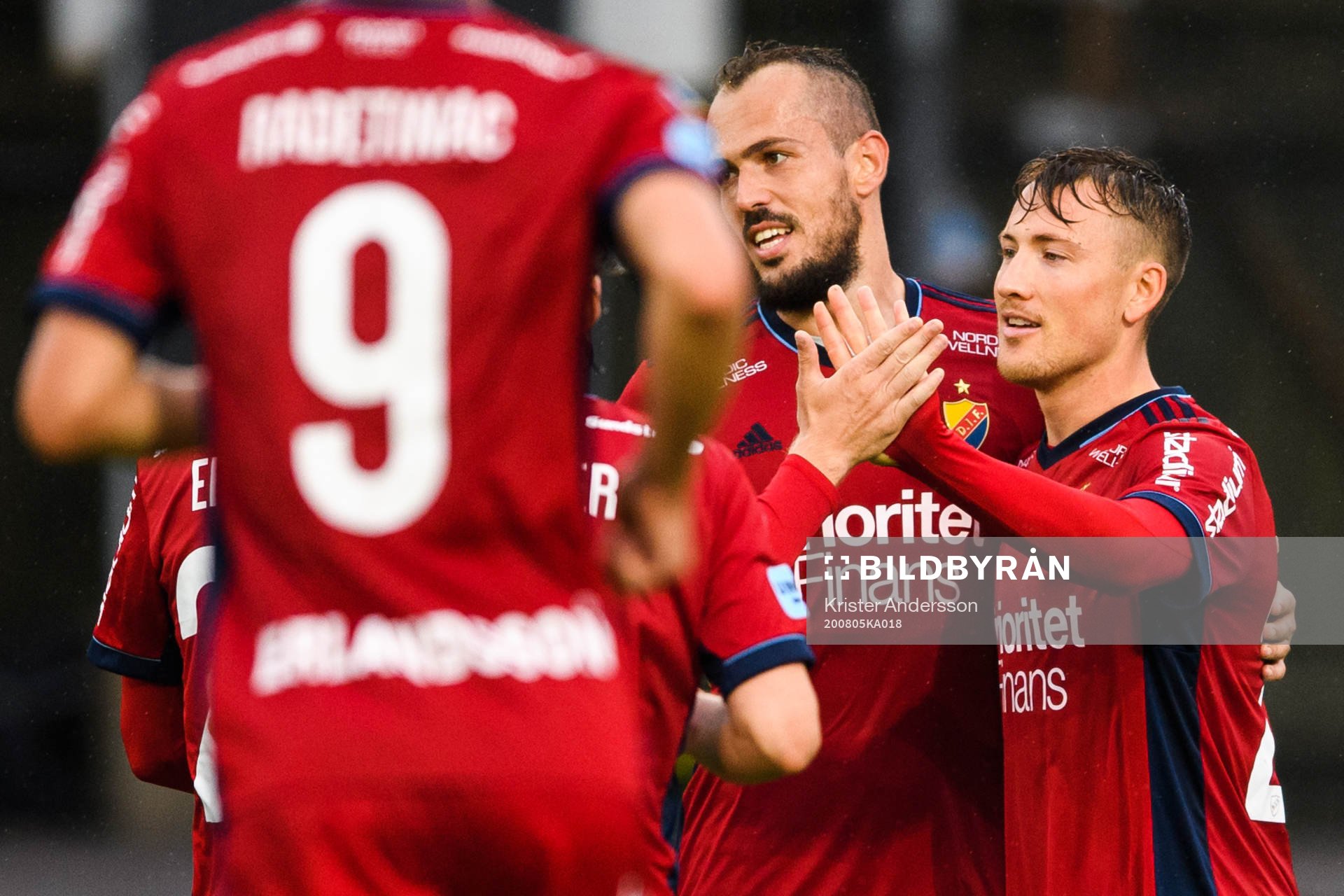 Djurgårdens Emir Kujovic och Fredrik Ulvestad jublar
