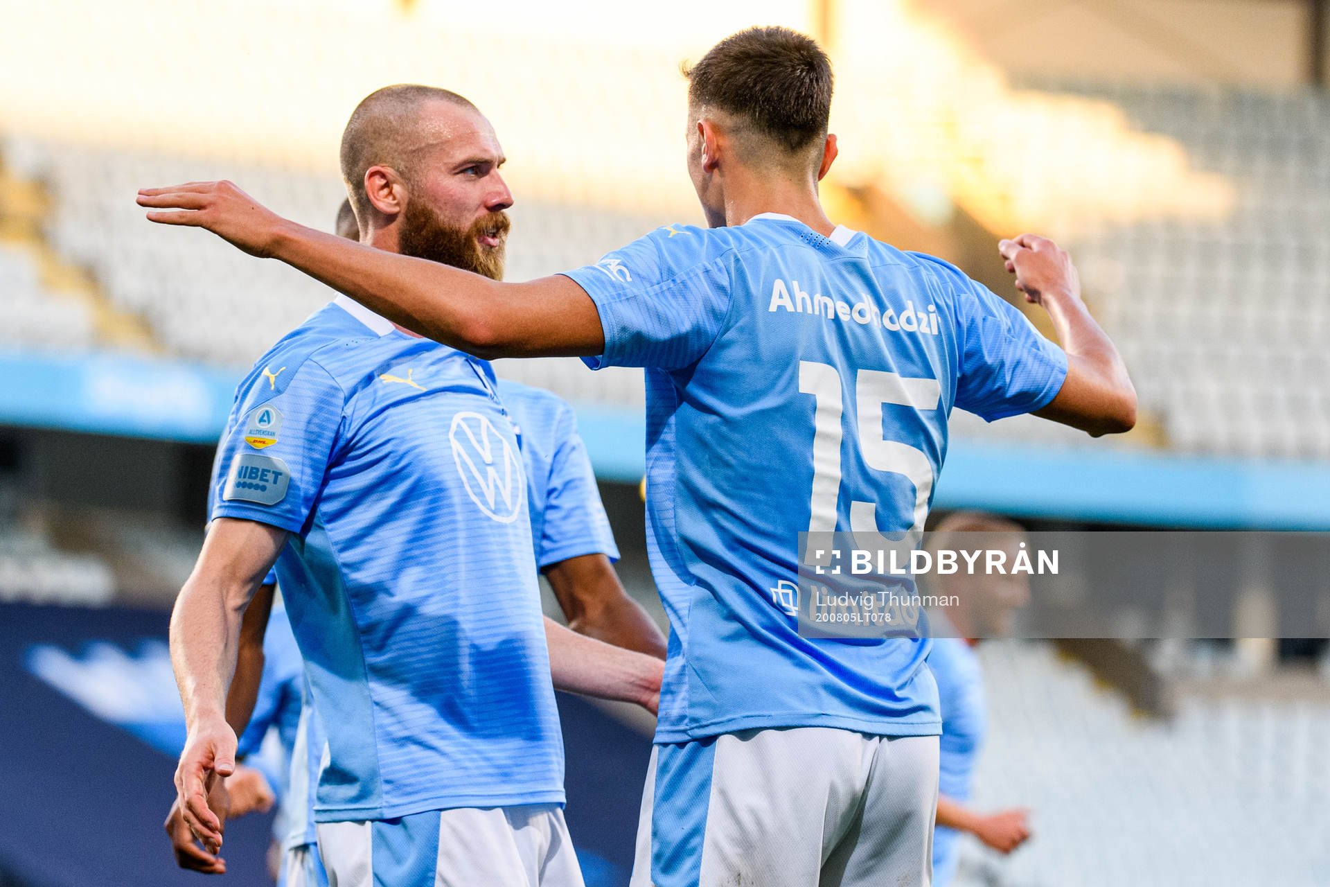 Malmö FFs Anel Ahmedhodzic och Jo Inge Berget jublar