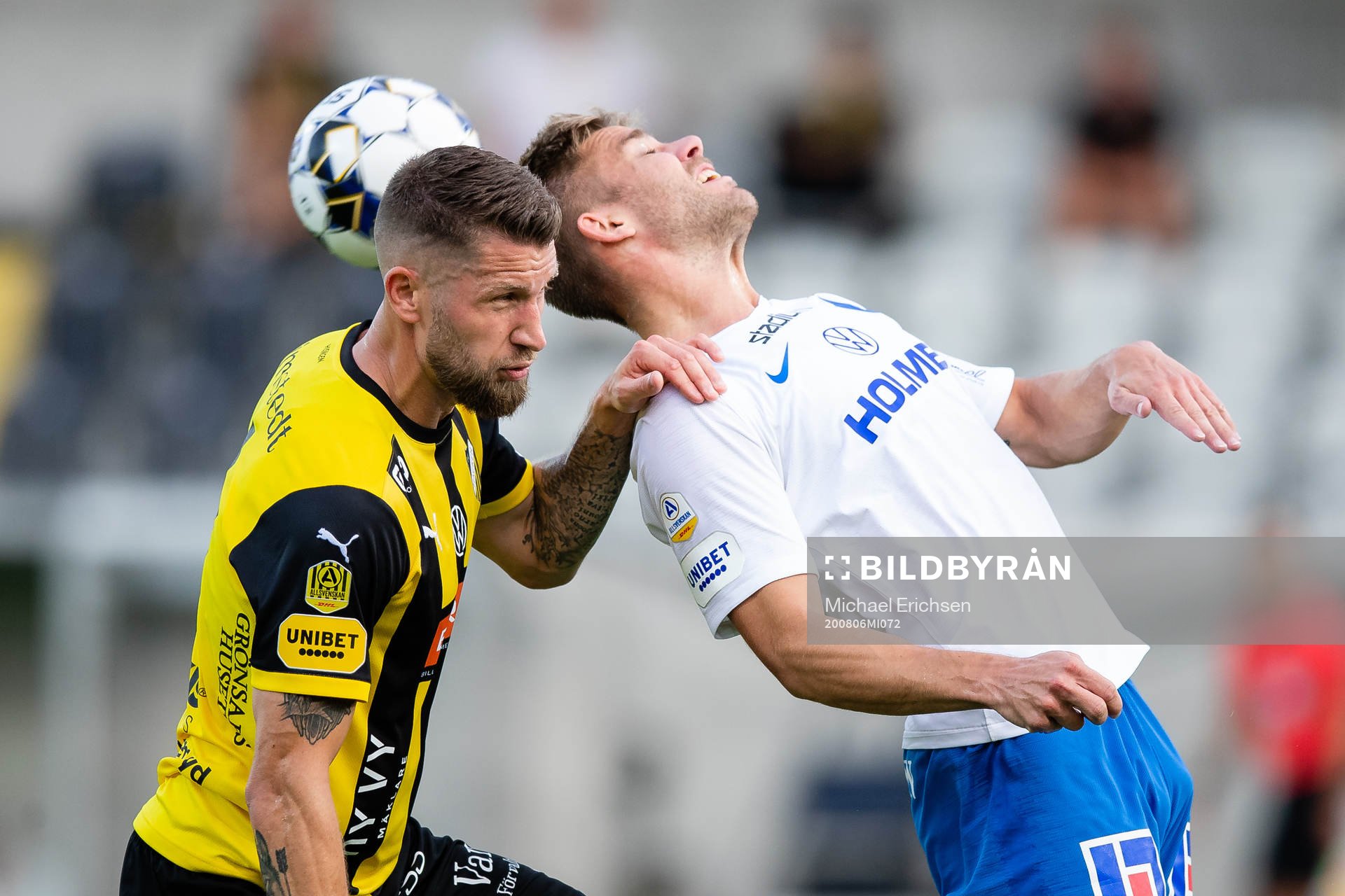 Häckens Joona Toivio och IFK Norrköpings Christoffer Nyman