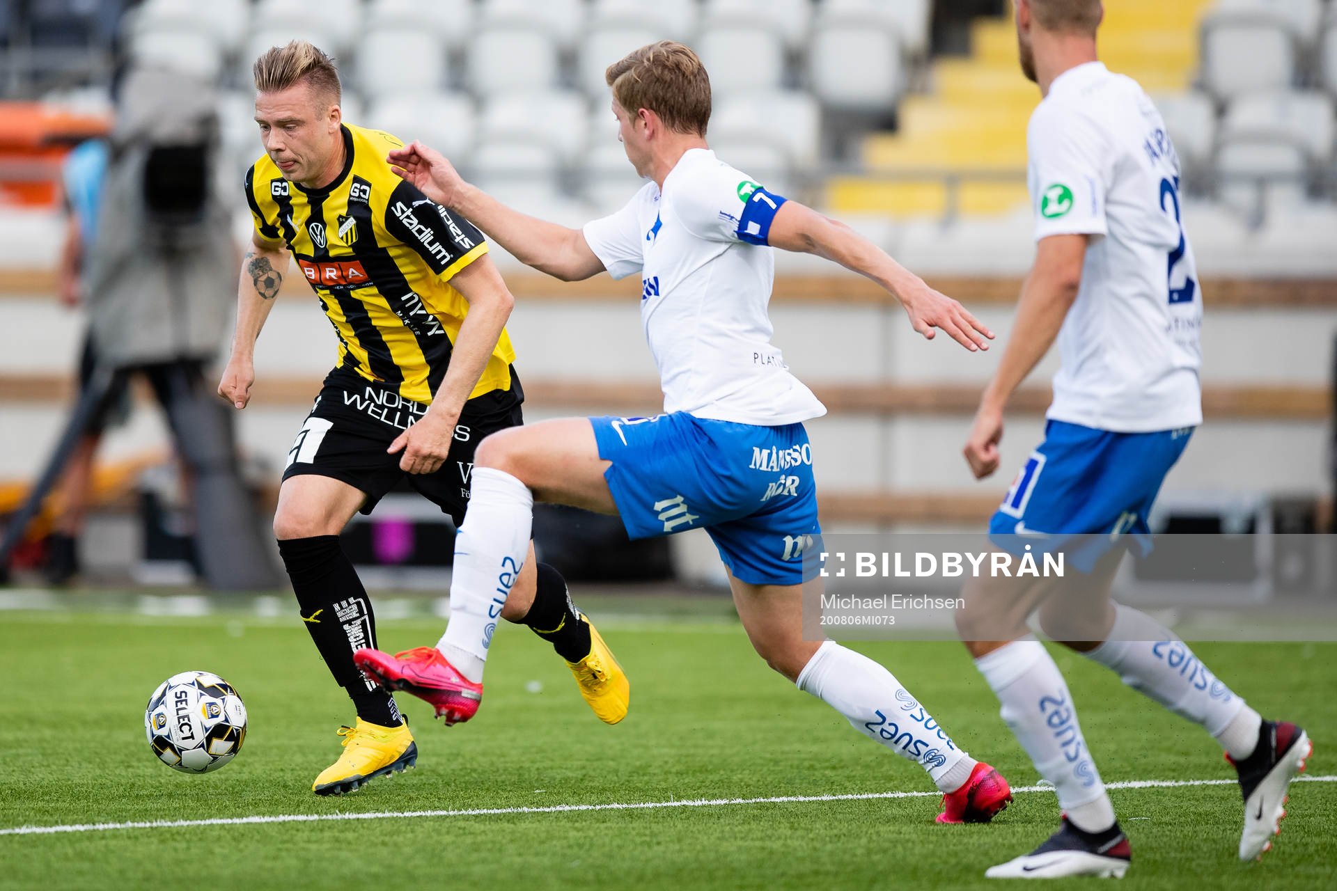 Häckens Alexander Söderlund mot IFK Norrköpings