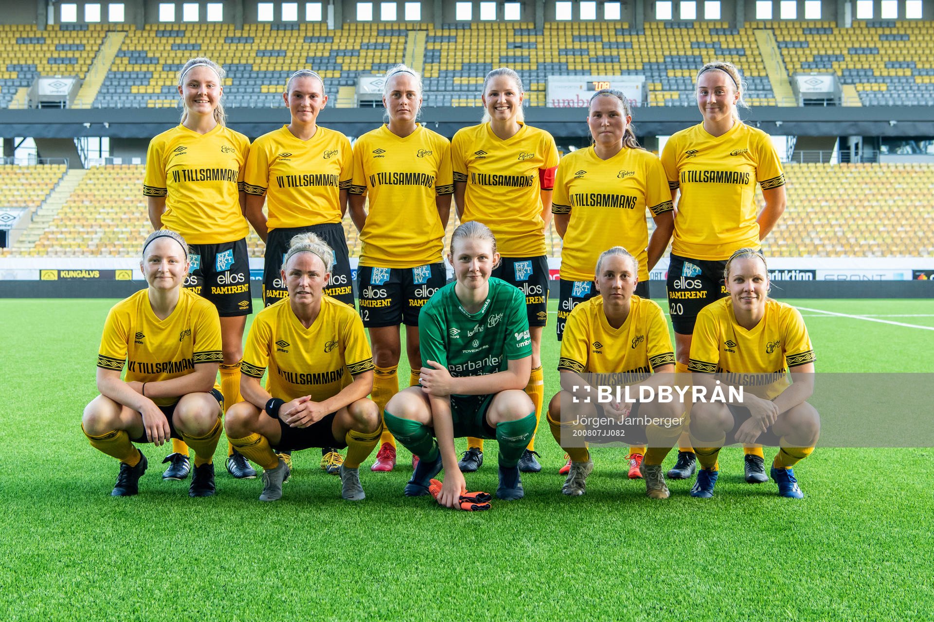 Elfsborgs startelva övre raden från vänster Olivia