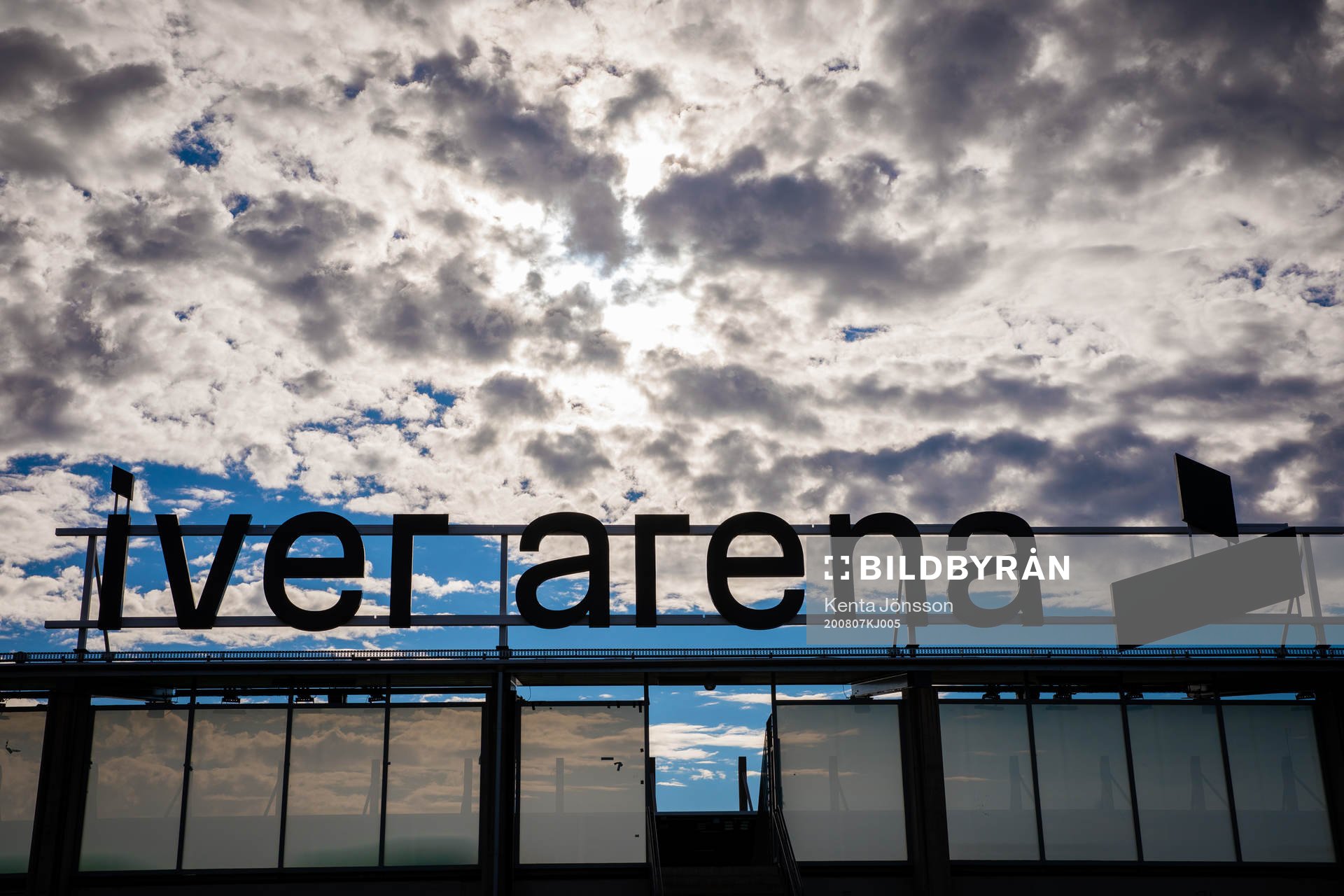 En skylt på Iver Arena