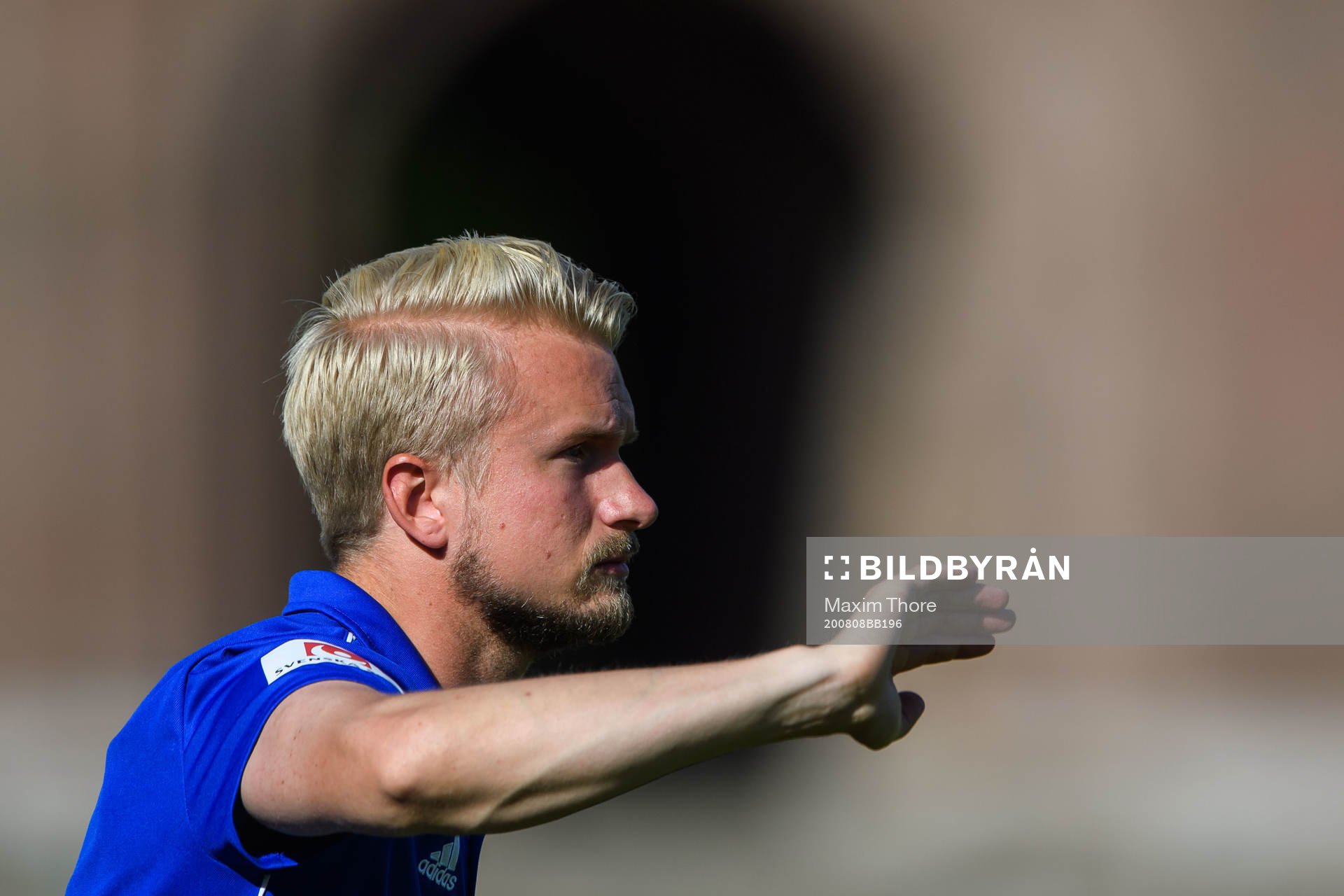 Djurgårdens tränare Pierre Fondin under fotbollsmatchen i Damallsvenskan mellan Djurgården och Örebro den 8 augusti 2020 i Stockholm.
