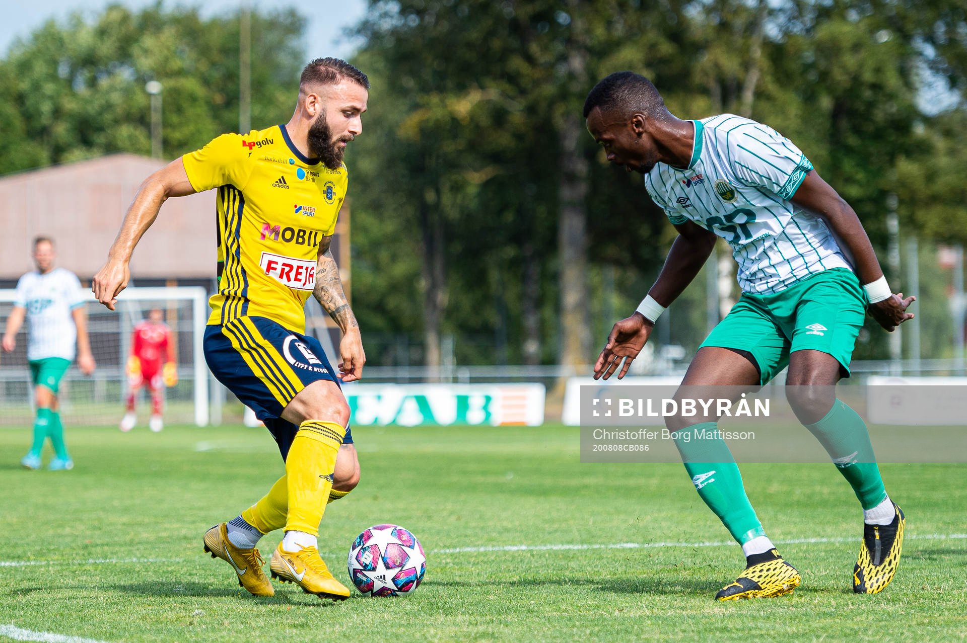 Ängelholms Filip Pivkovski mot Västra Frölundas Bryan
