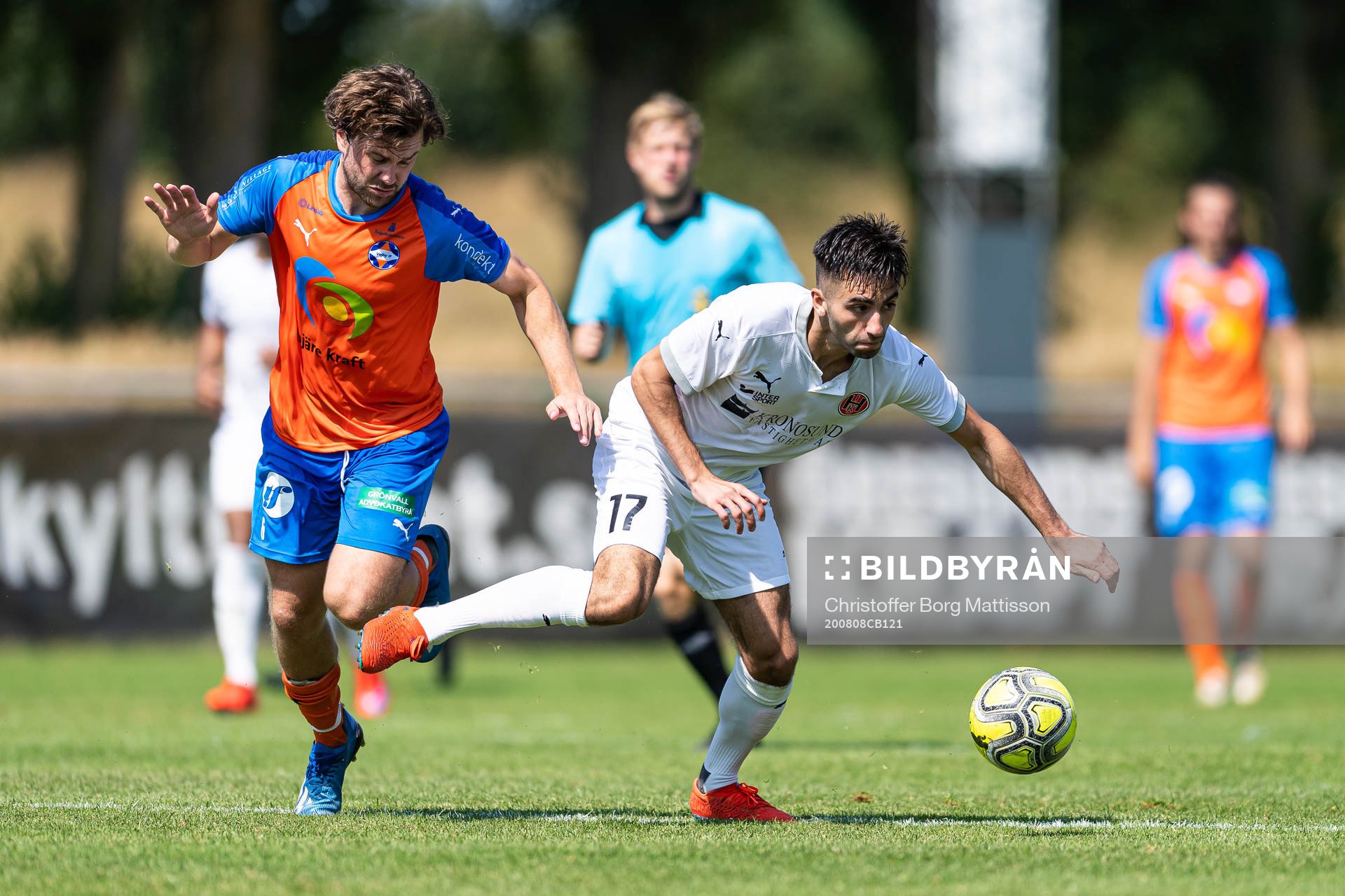 Vejbys Jacob Arvidsson mot Hittarps Mouhamad Fahs