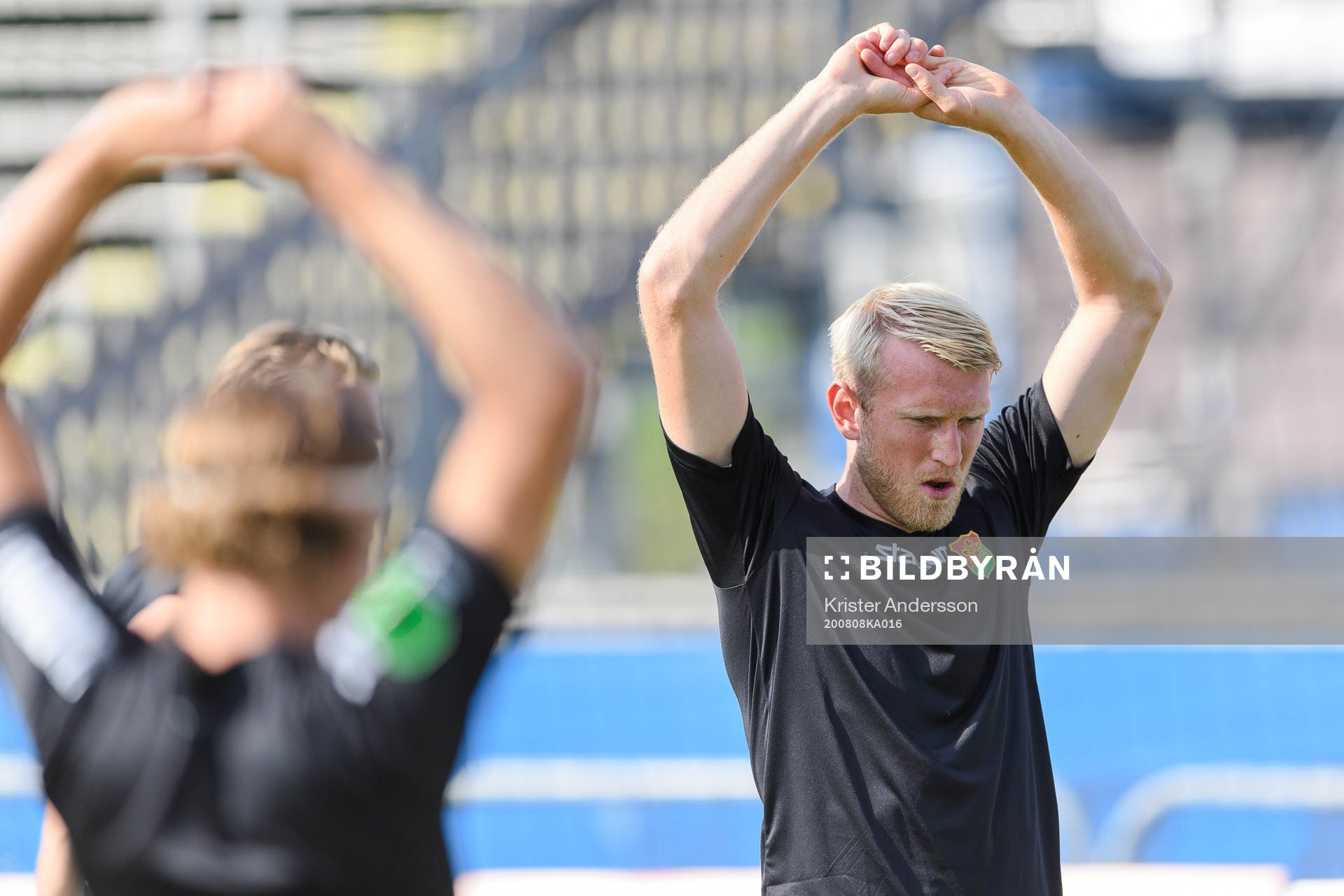 GAIS Carl Elfgren Nyström före fotbollsmatchen i