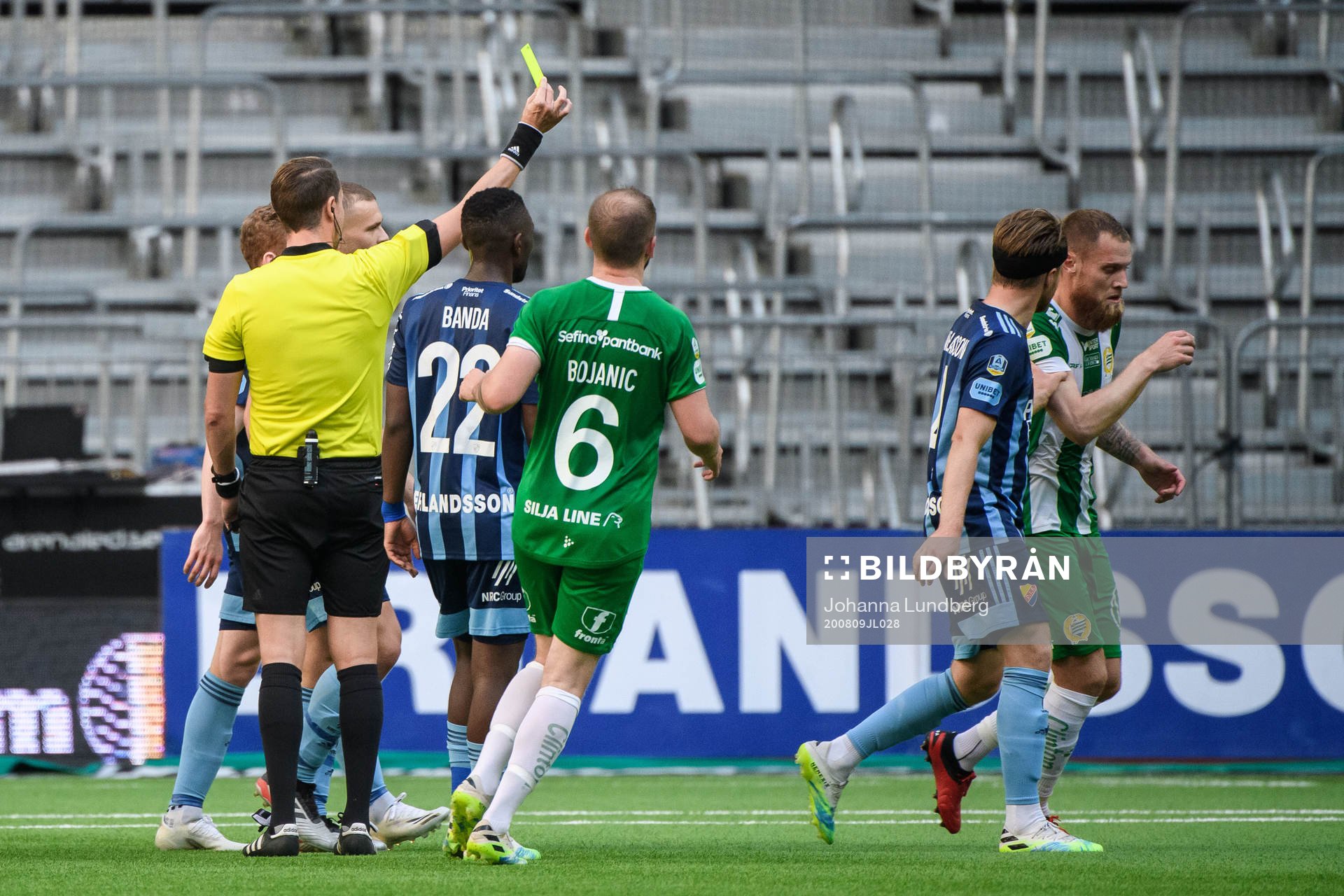 Hammarbys David Fällman tilldelas en varning