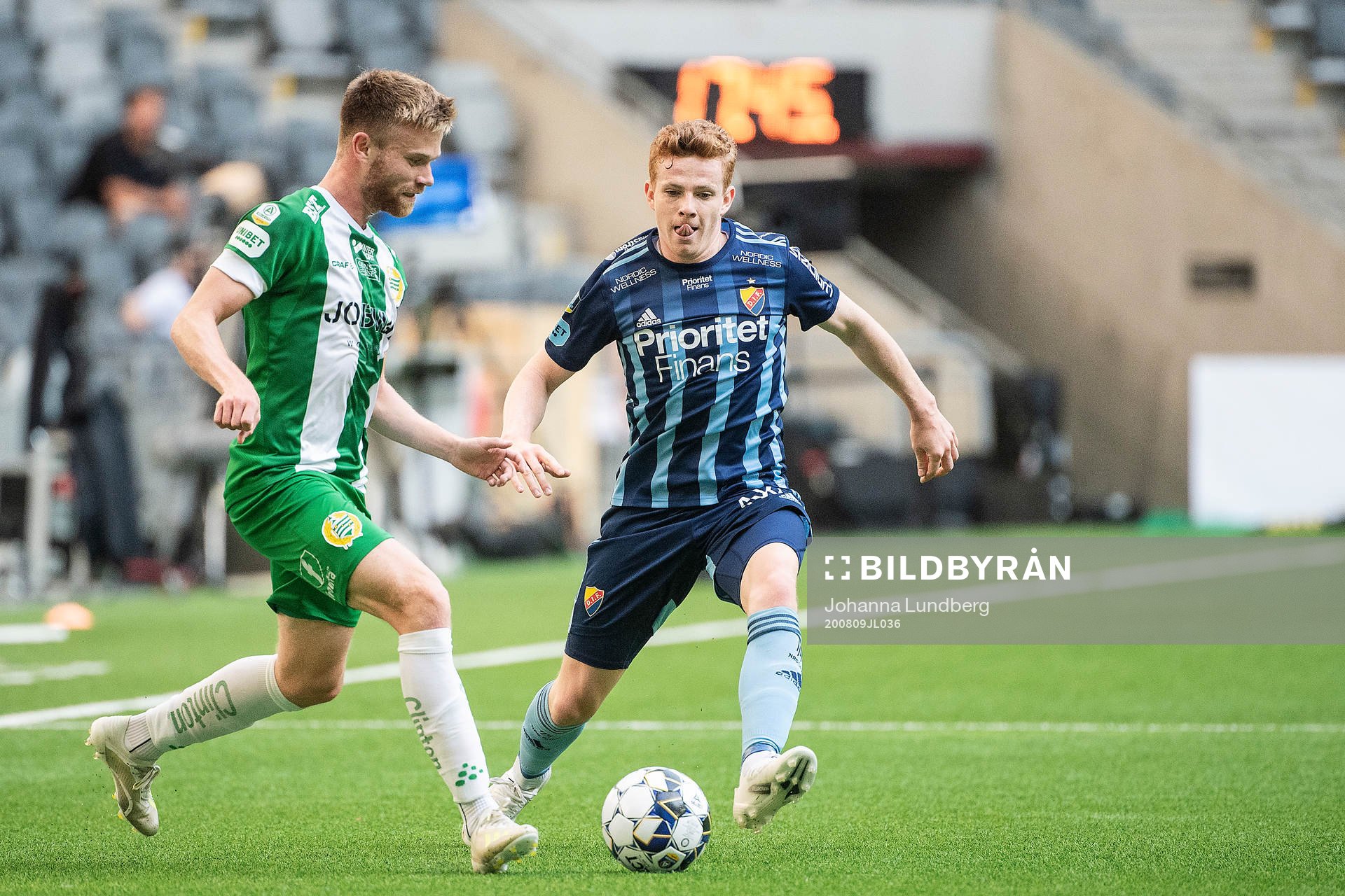 Hammarbys Dennis Widgren och Djurgårdens Aslak Witry
