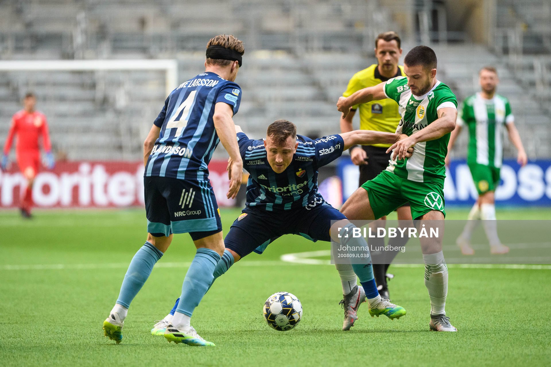 Djurgårdens Fredrik Ulvestad och Hammarbys Vladimir Rodic