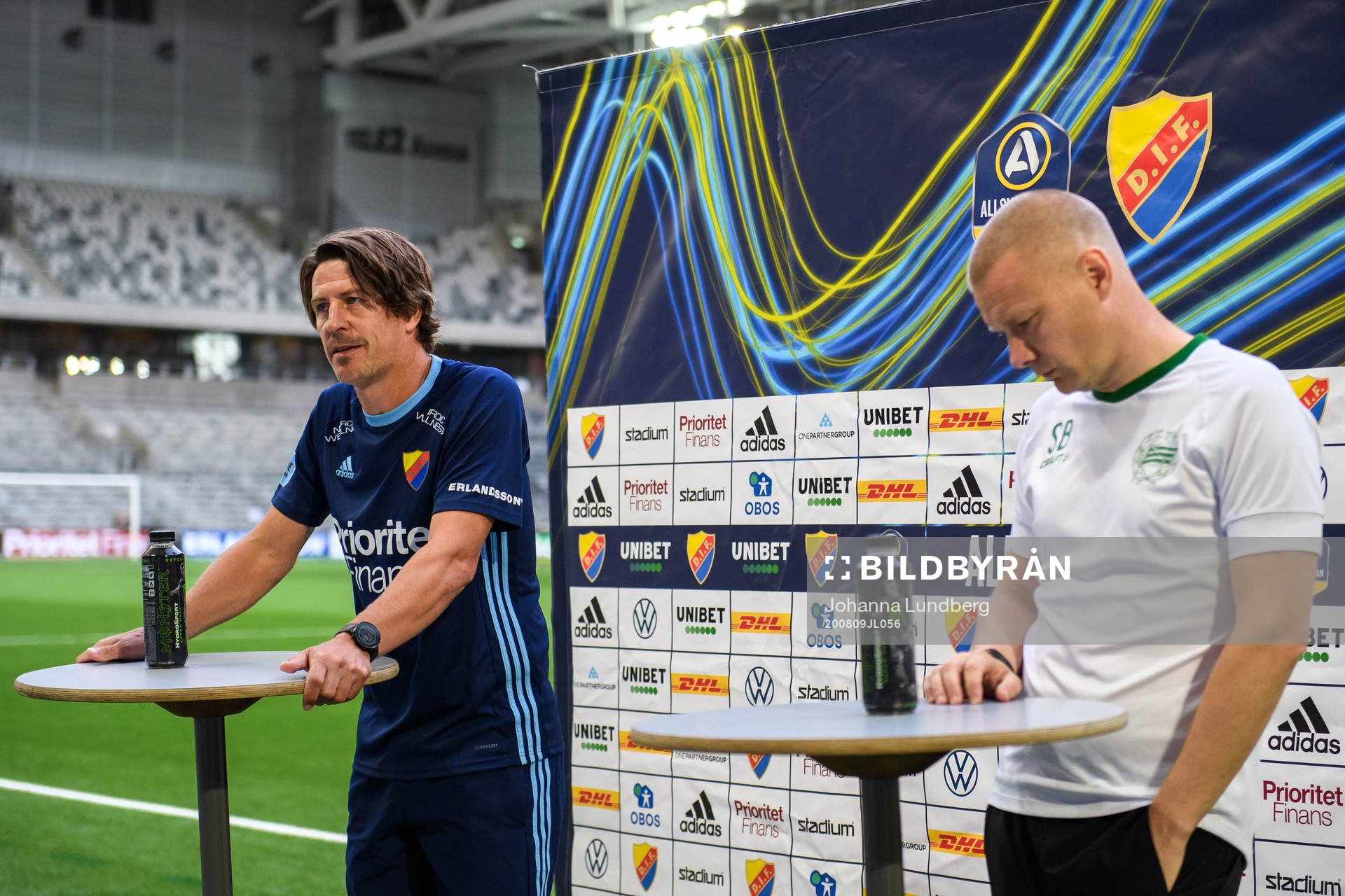 Djurgårdens tränare Thomas Lagerlöf och Hammarbys
