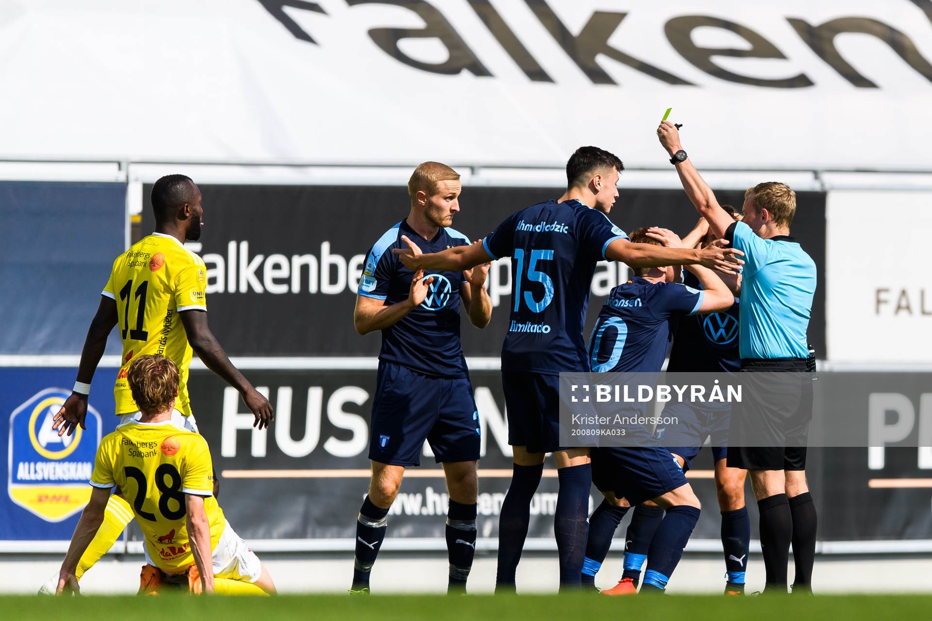 Malmö FFs Franz Brorsson tilldelas en varning