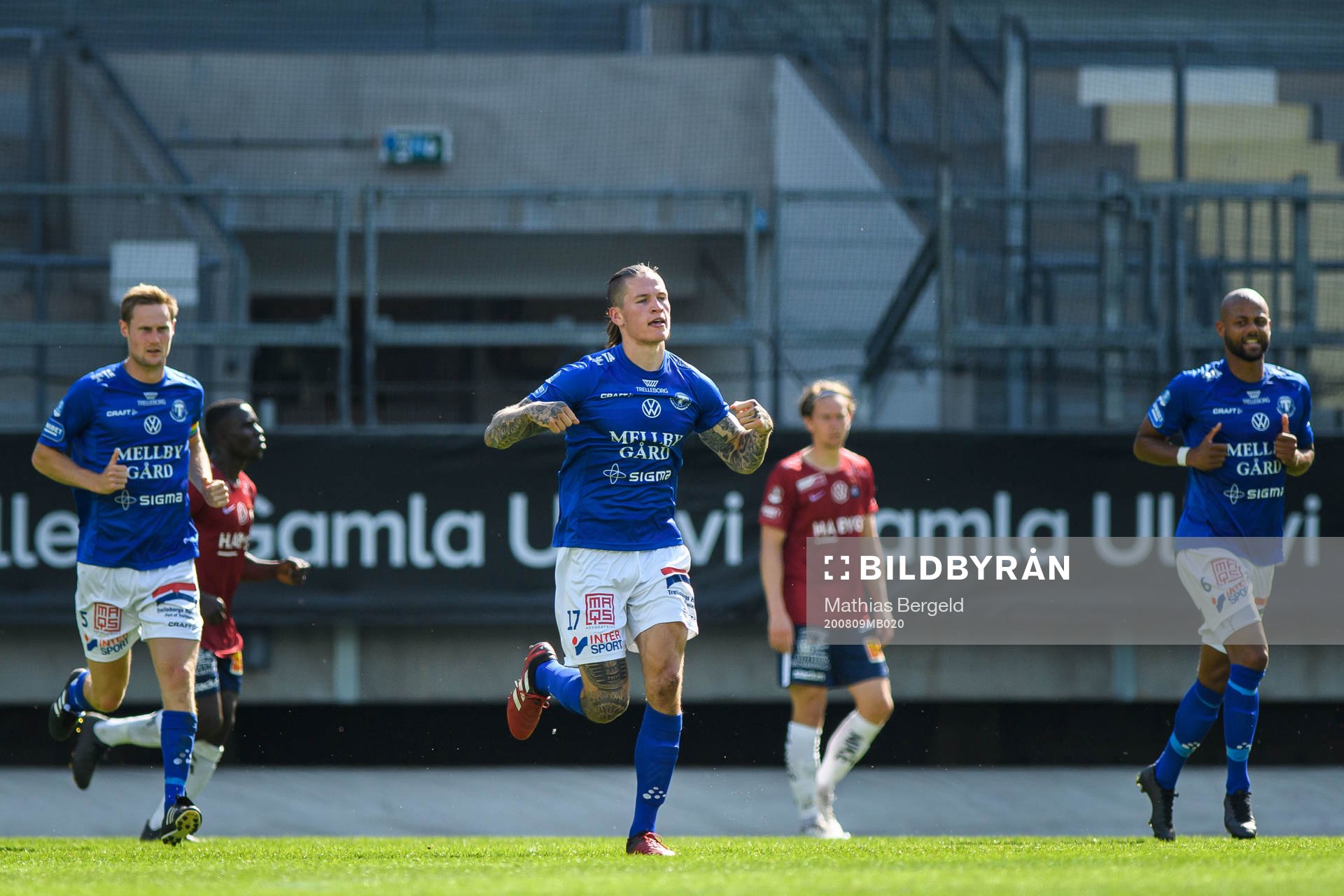 Trelleborgs Isak Jönsson jublar