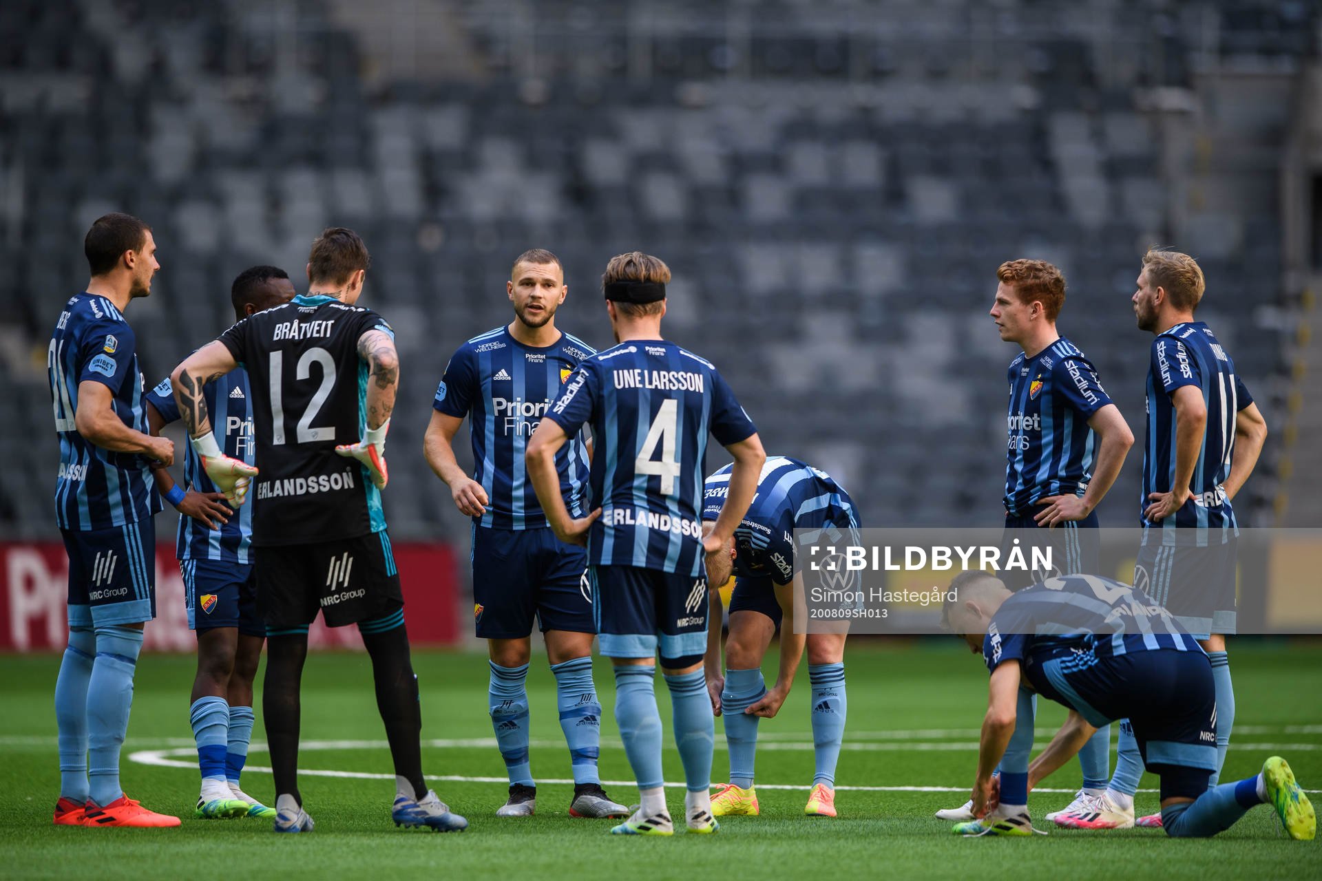 Djurgårdens spelare samlas
