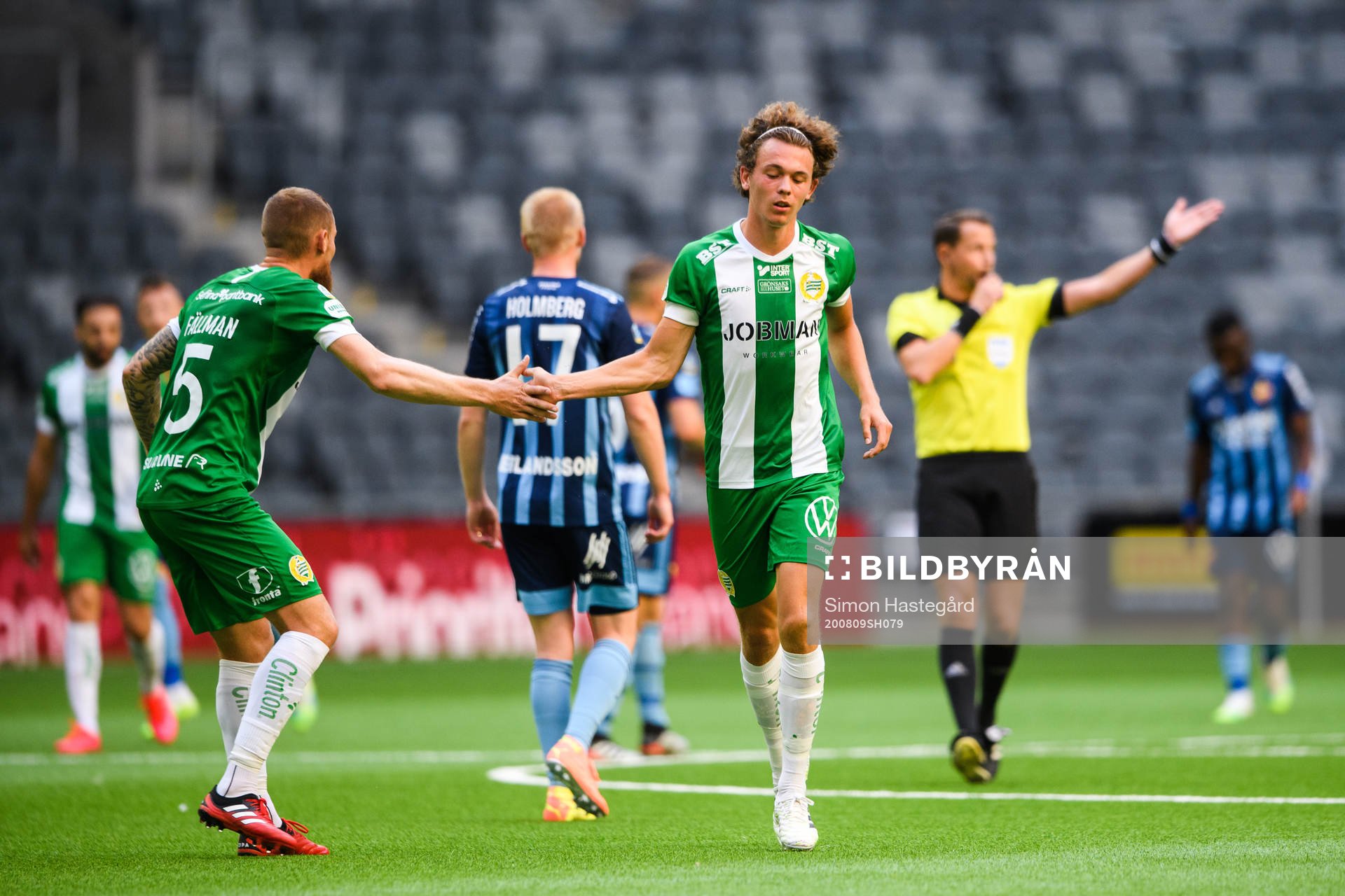 Hammarbys David Fällman och Kalle Björklund jublar