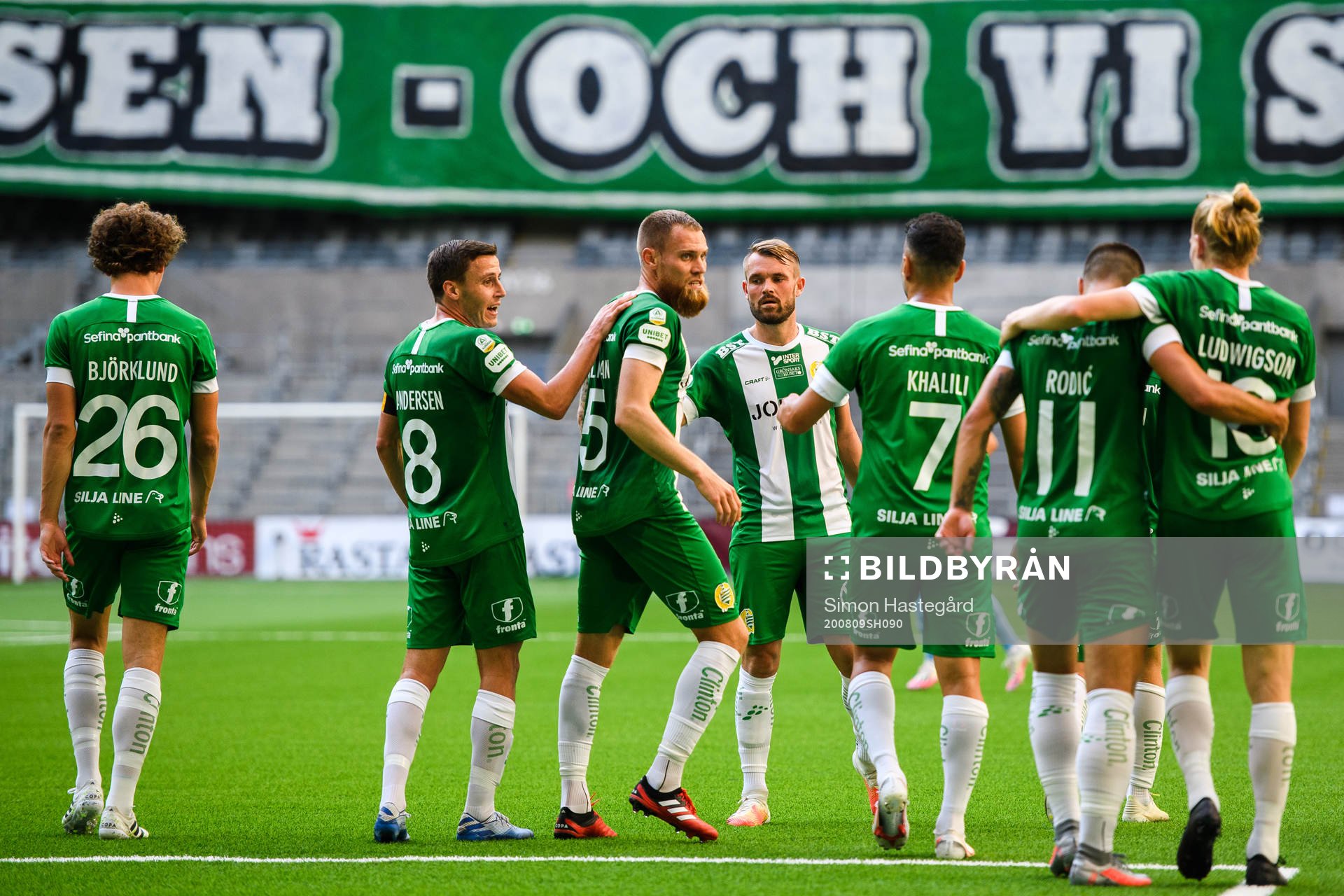 Hammarbys Jeppe Andersen, David Fällman och Mads Fenger