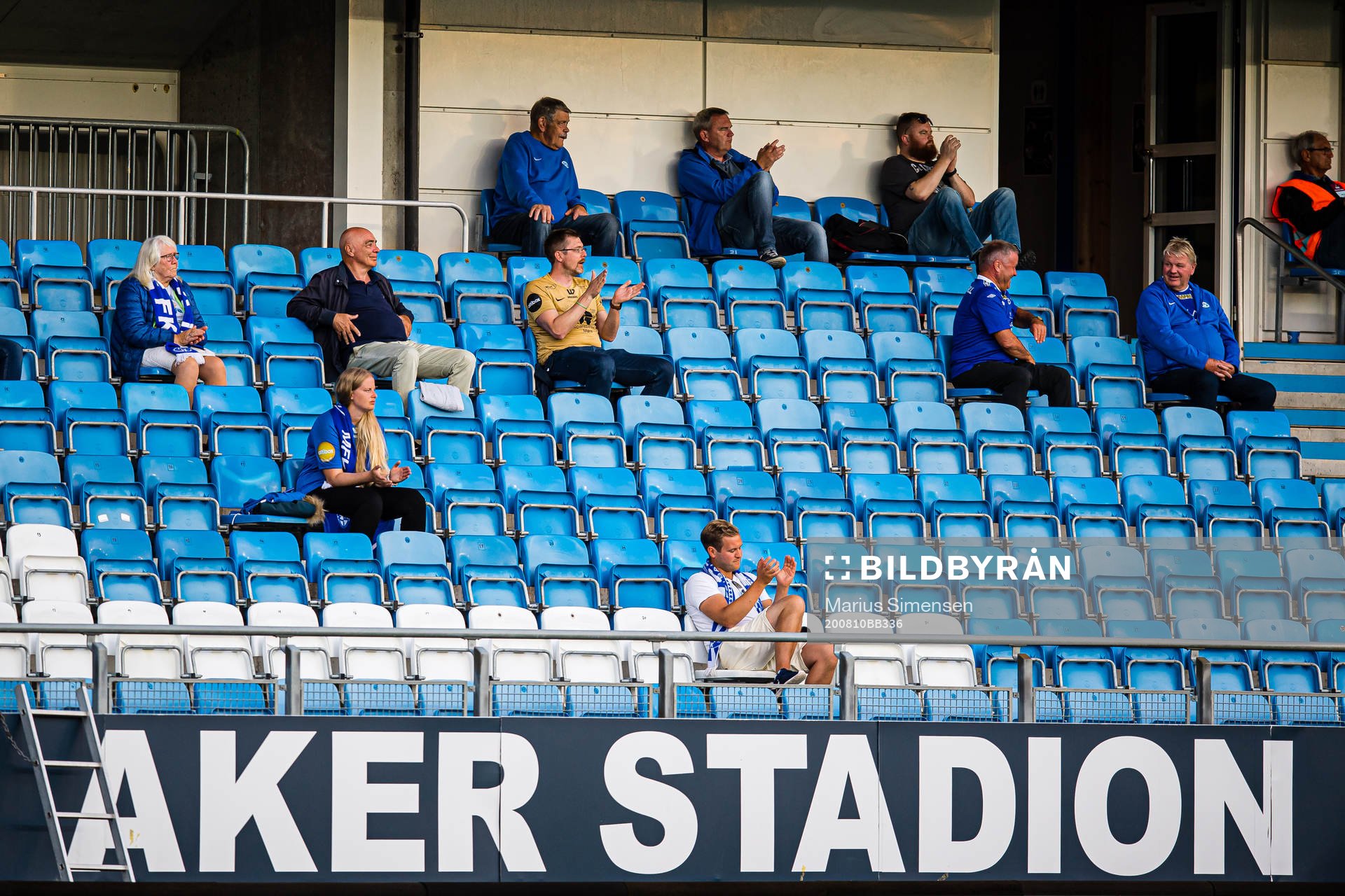 Spectators in the stands