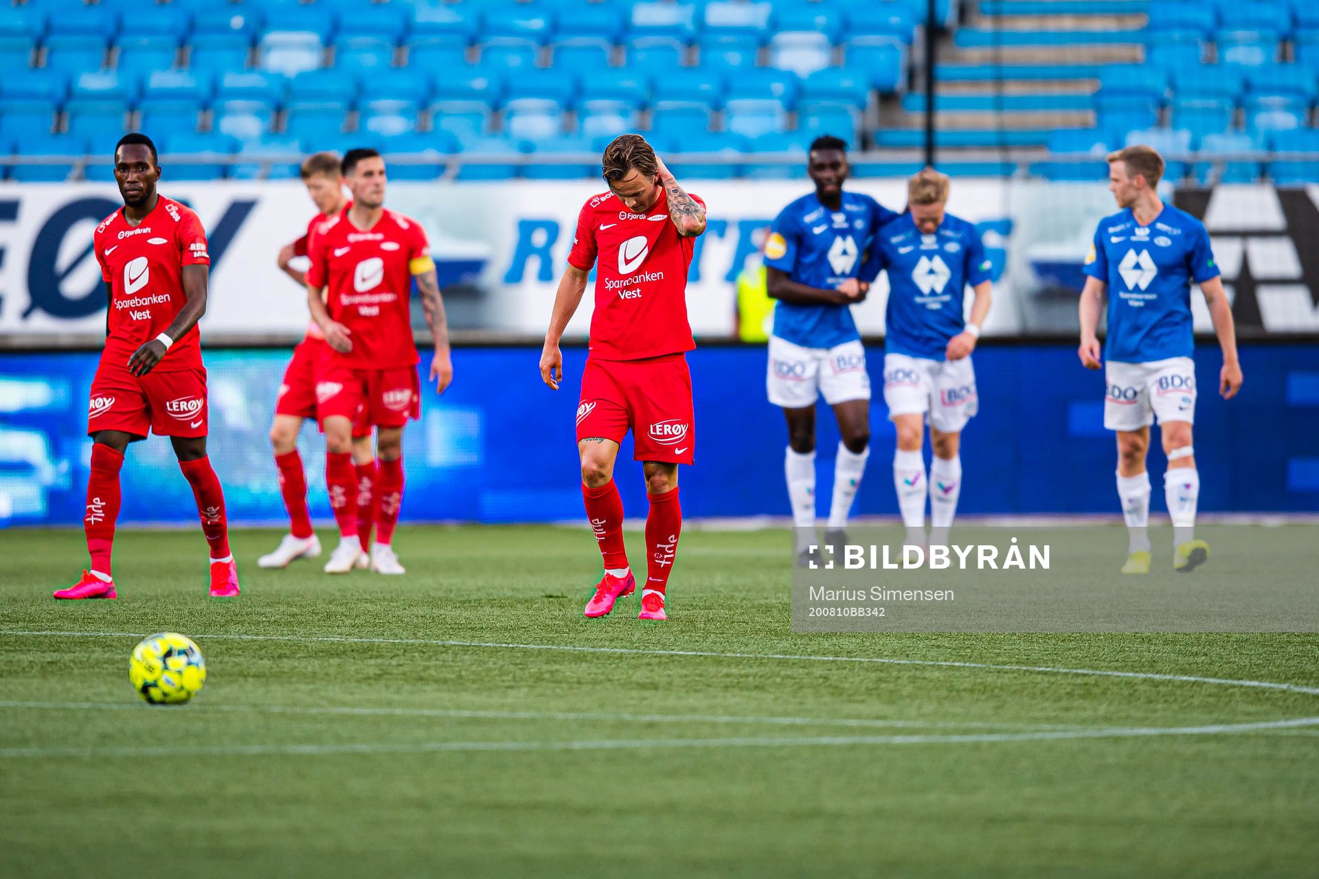 Fredrik Haugen of Brann looks dejected