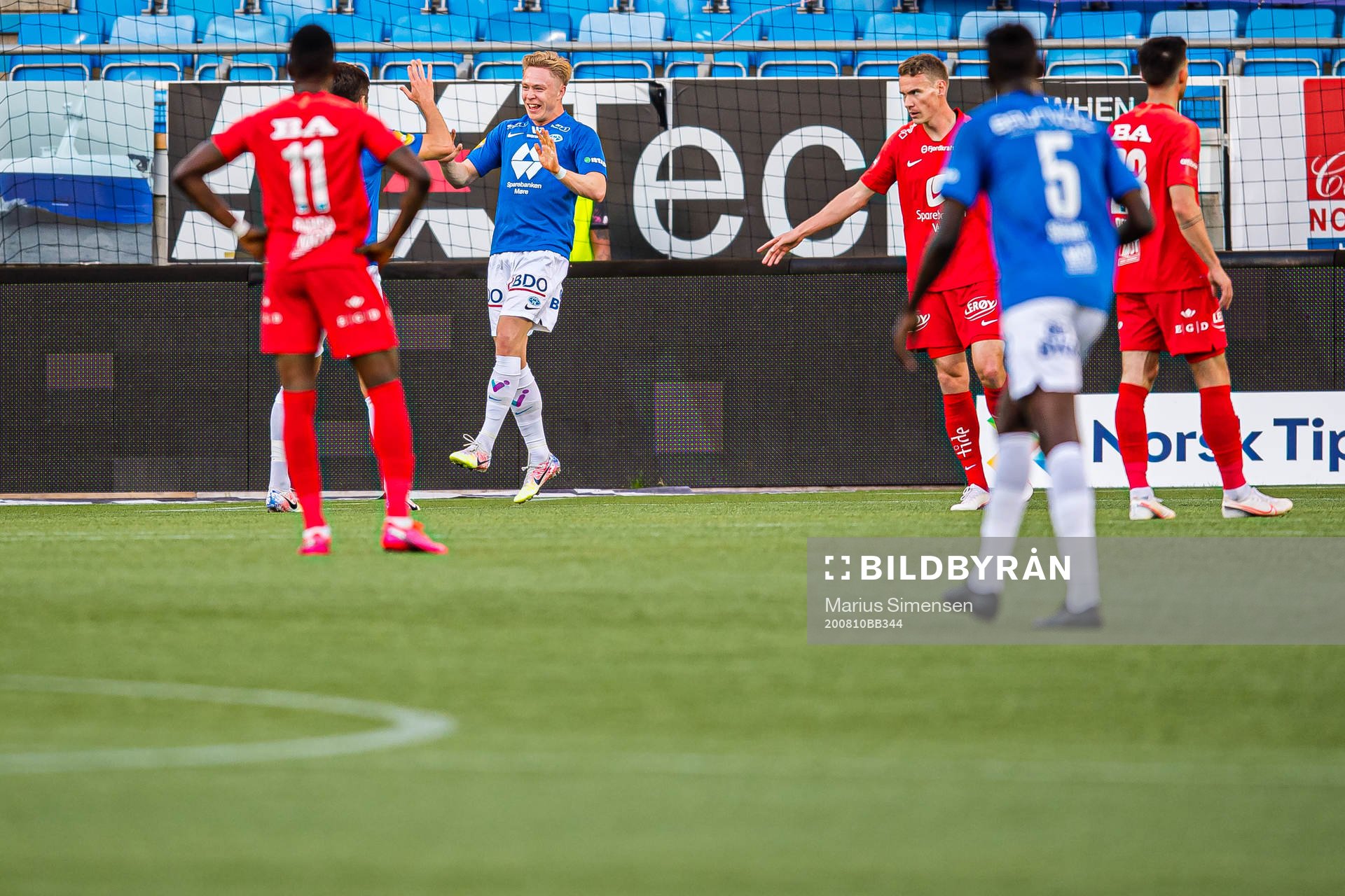 Ola Brynhildsen of Molde celebrates