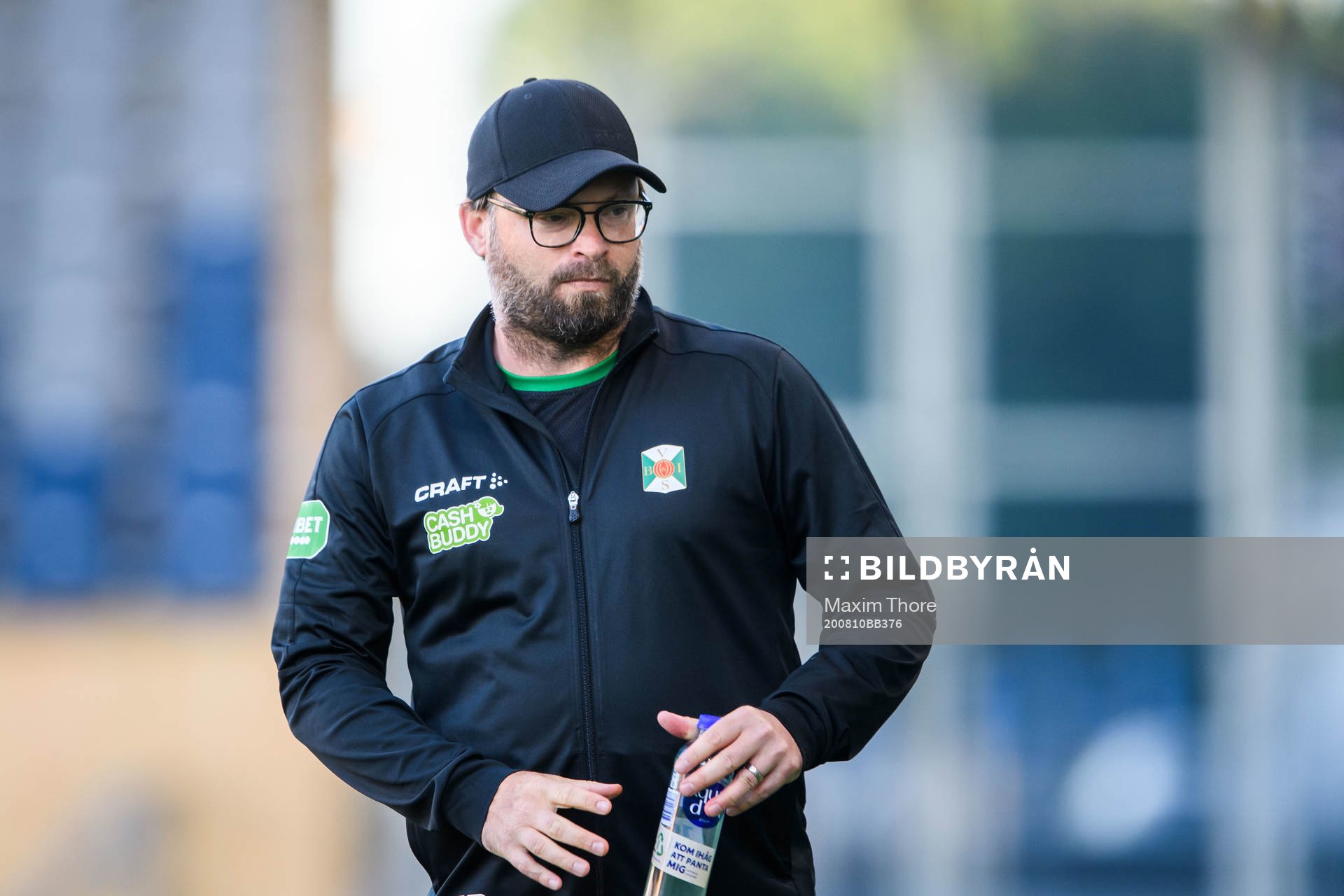 Varbergs tränare Joakim Persson införfotbollsmatchen i