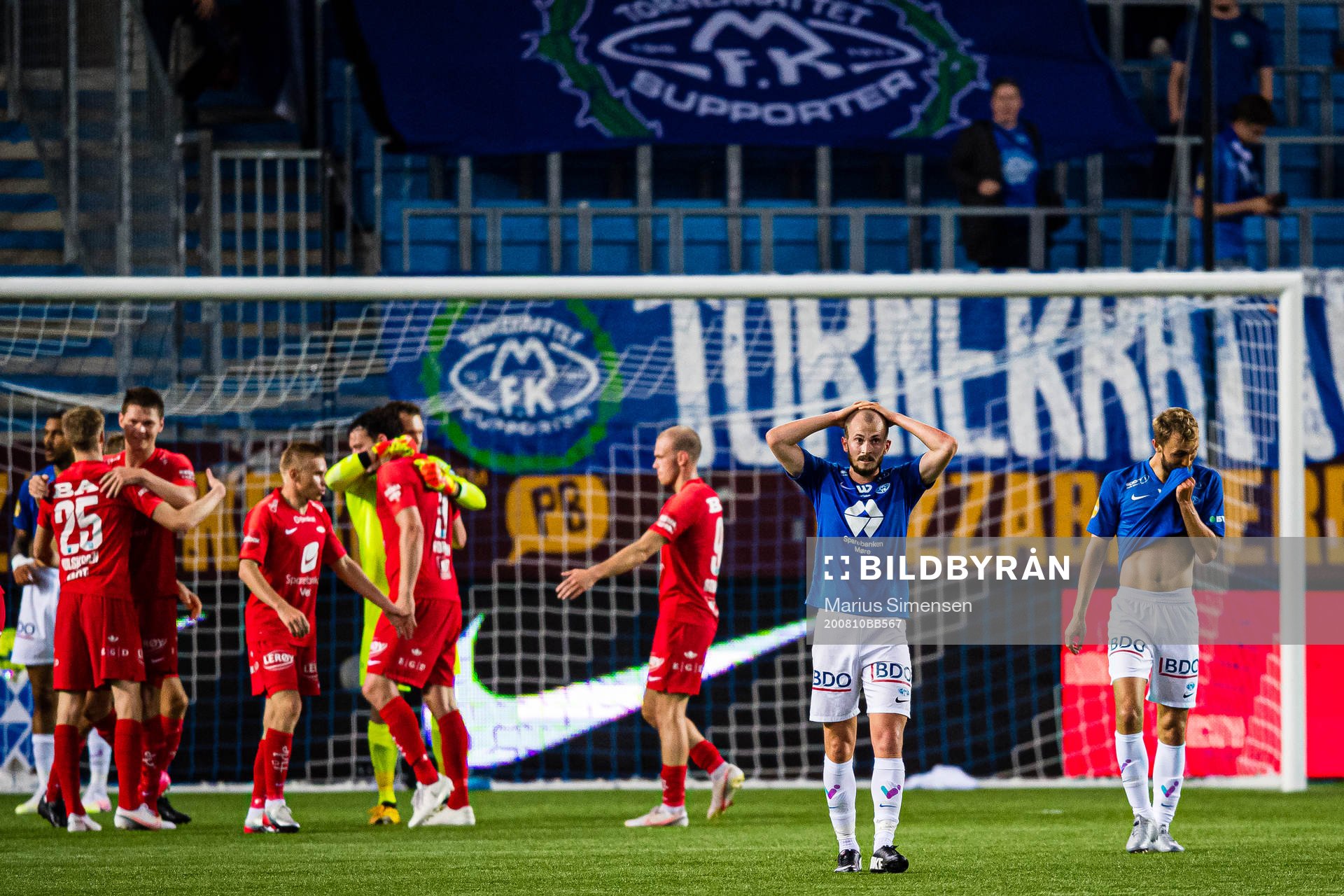 Eirik Hestad and Magnus Wolff Eikrem of Molde looks dejected