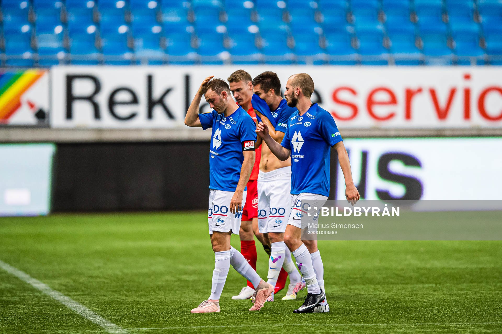 Fredrik Aursnes of Molde looks dejected