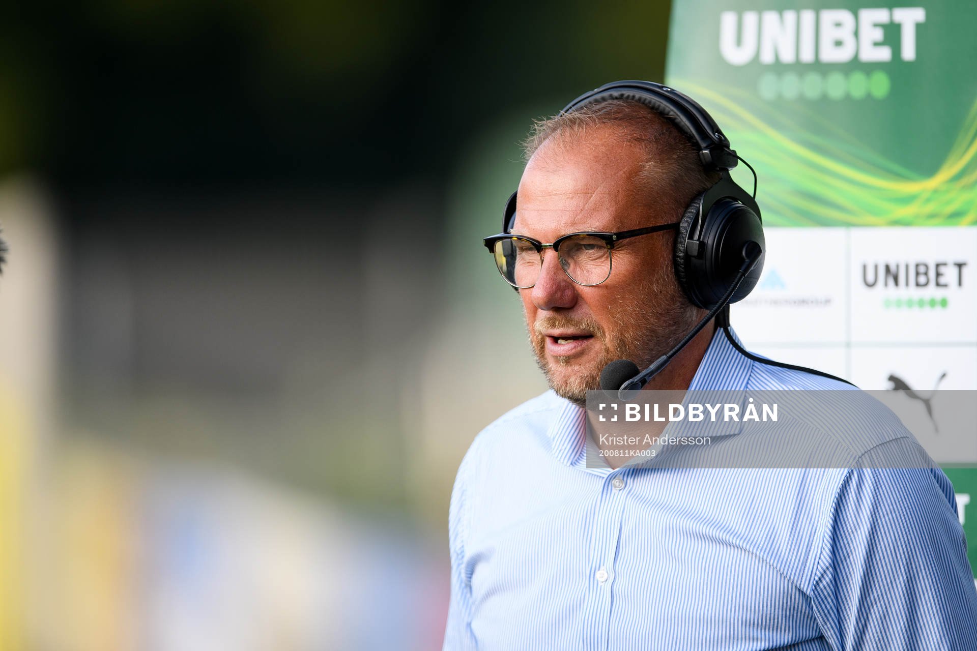 Halmstads tränare Magnus Haglund före fotbollsmatchen i