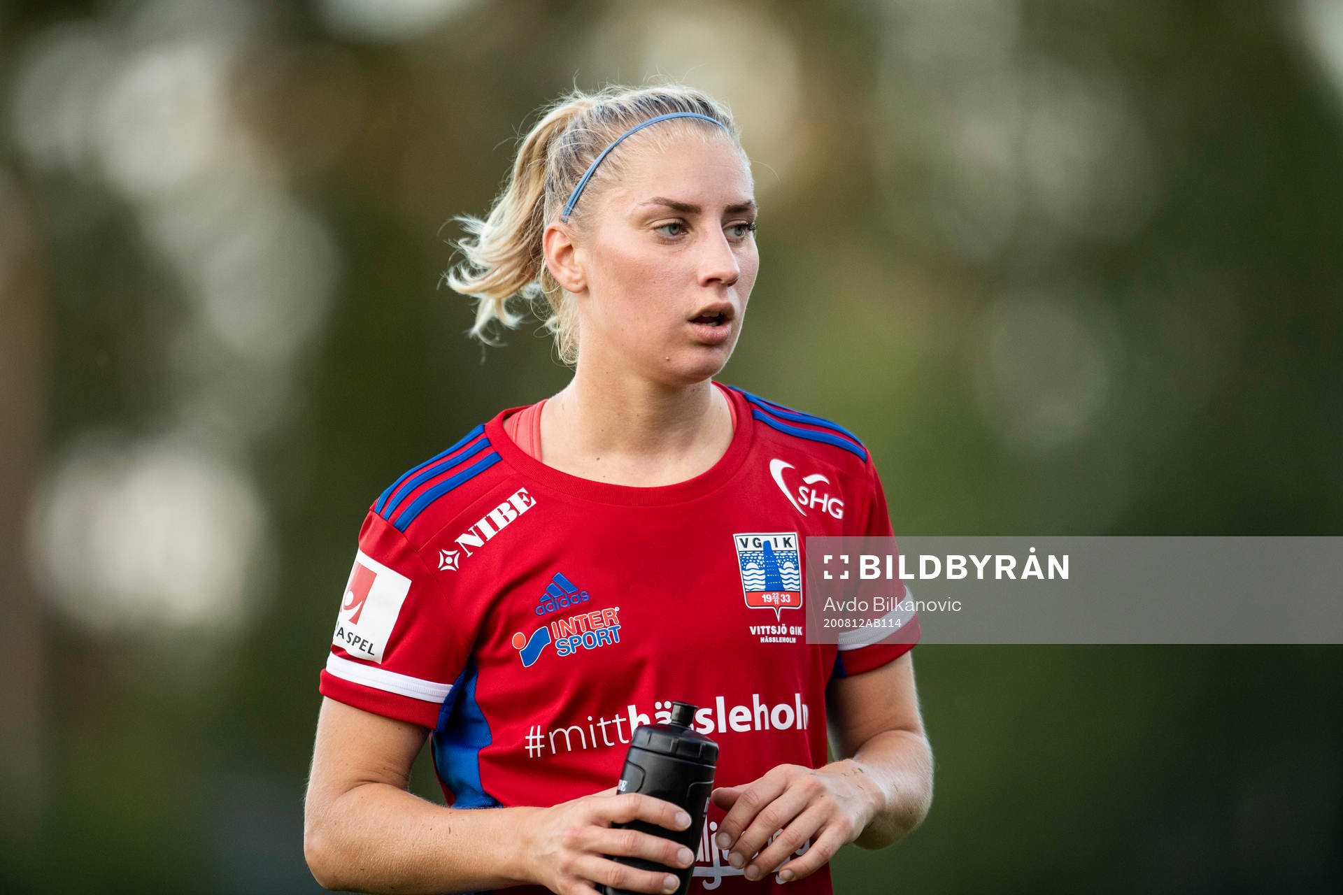 Vittsjös Malin Winberg under fotbollsmatchen i Damallsvenskan mellan Vittsjö och Kopparbergs/Göteborg den 12 augusti 2020 i Vittsjö.