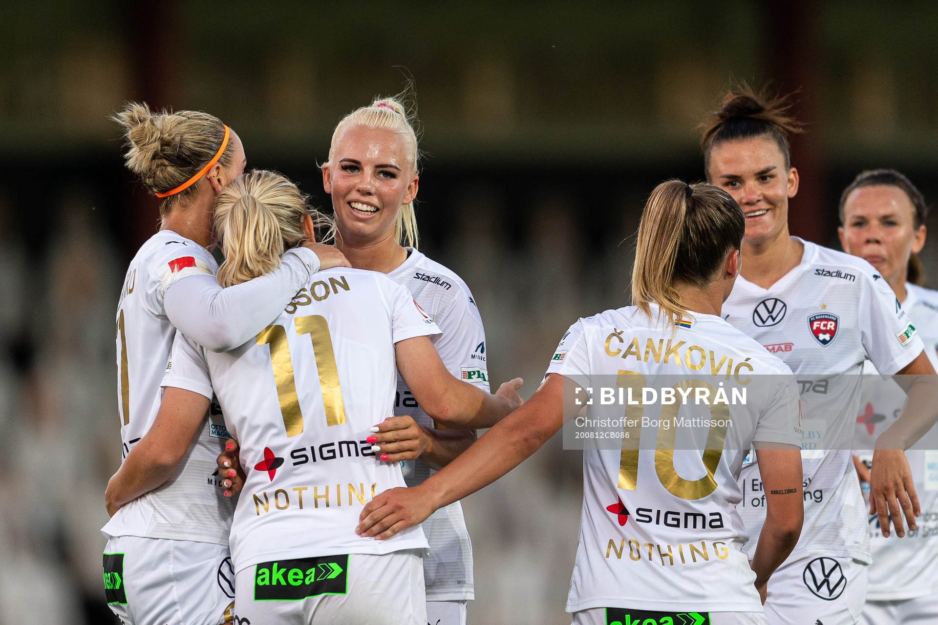 Rosengårds Sanne Troelsgaard, Mimmi Larsson, Sofie Svava,