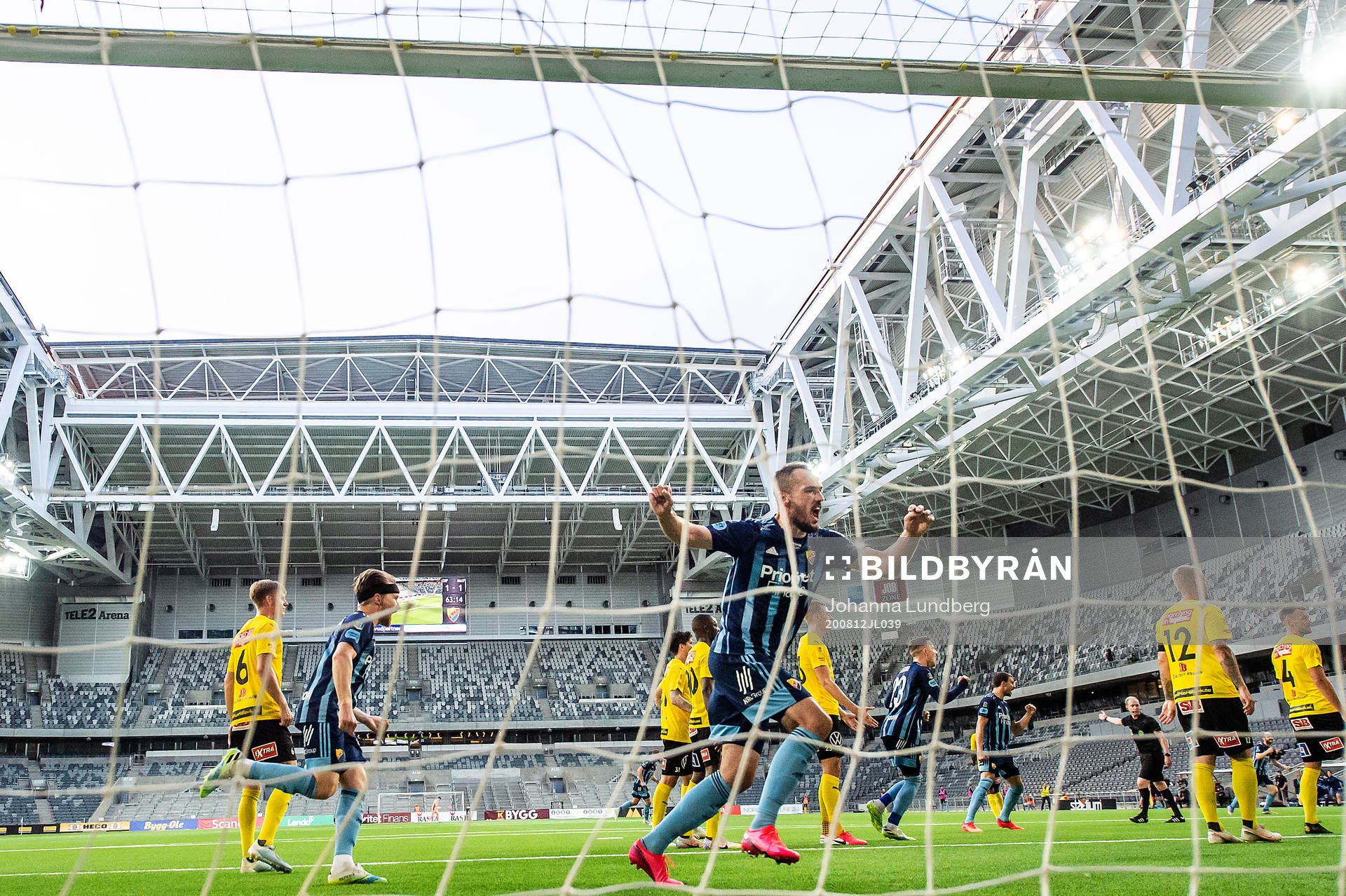 Djurgårdens Emir Kujovic jublar