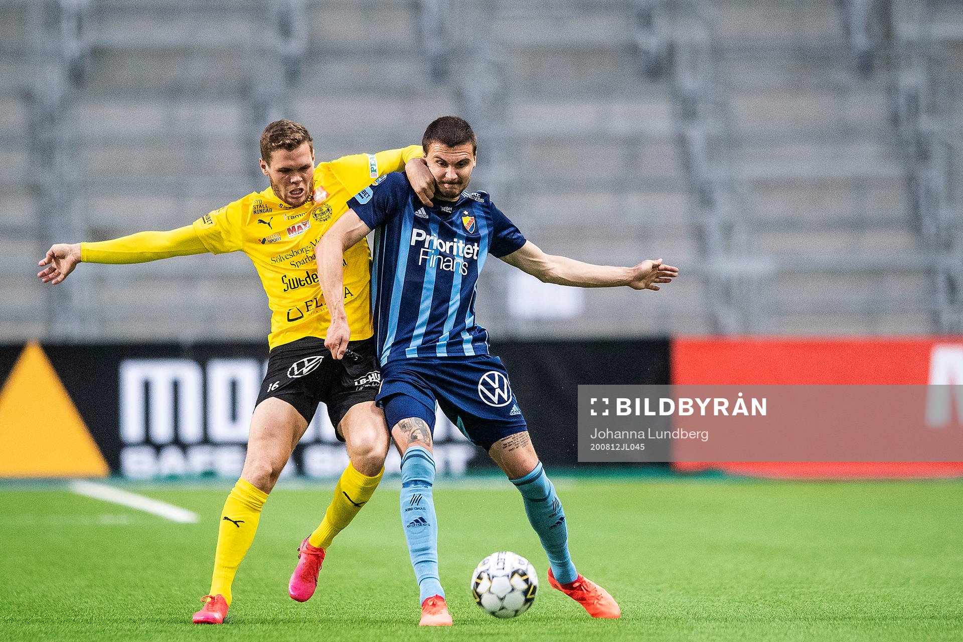 Mjällbys Jacob Bergström och Djurgårdens Erik Berg