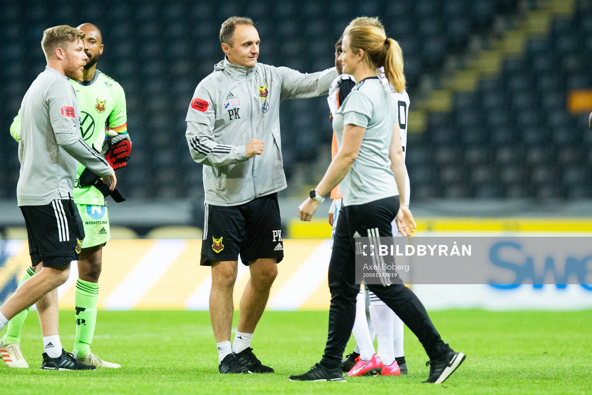 Östersunds tränare Pero Kapcevic under fotbollsmatchen i Allsvenskan mellan AIK och Östersund den 13 augusti 2020 i Stockholm.