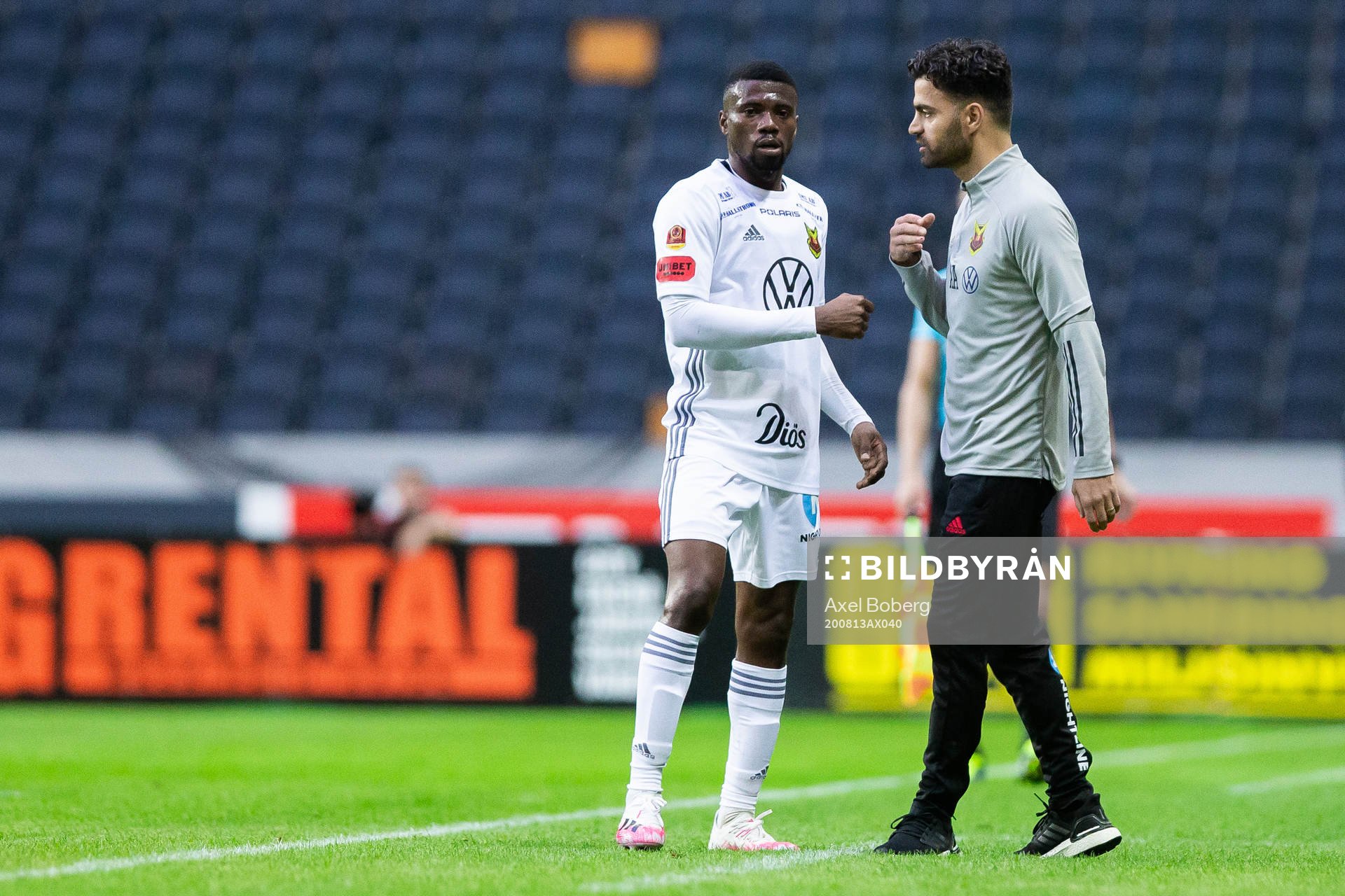 Östersunds Kalpi Wilfried Ouattara och tränare Amir