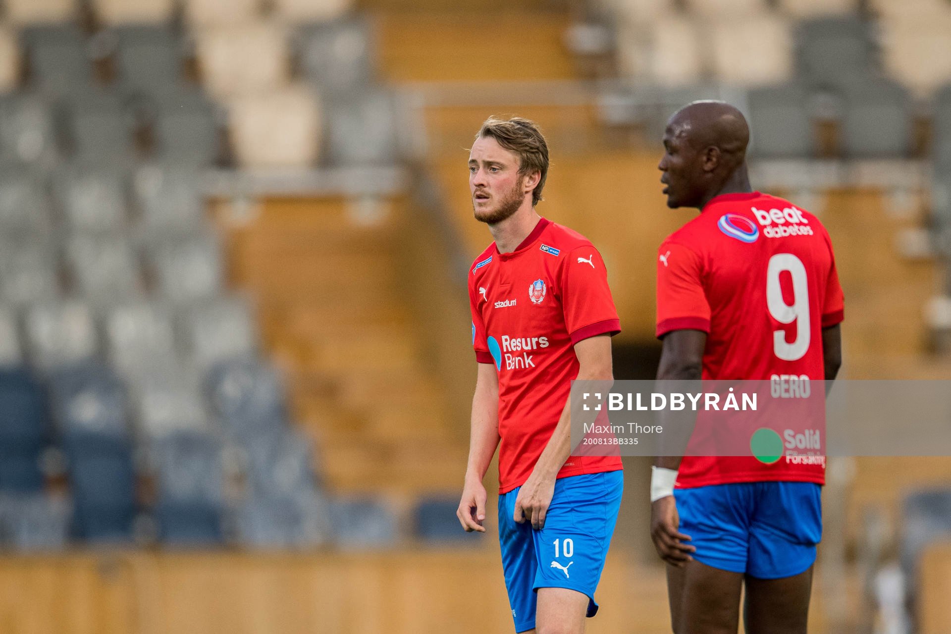 Helsingborgs Rasmus Jönsson och Alhaji Gero deppar