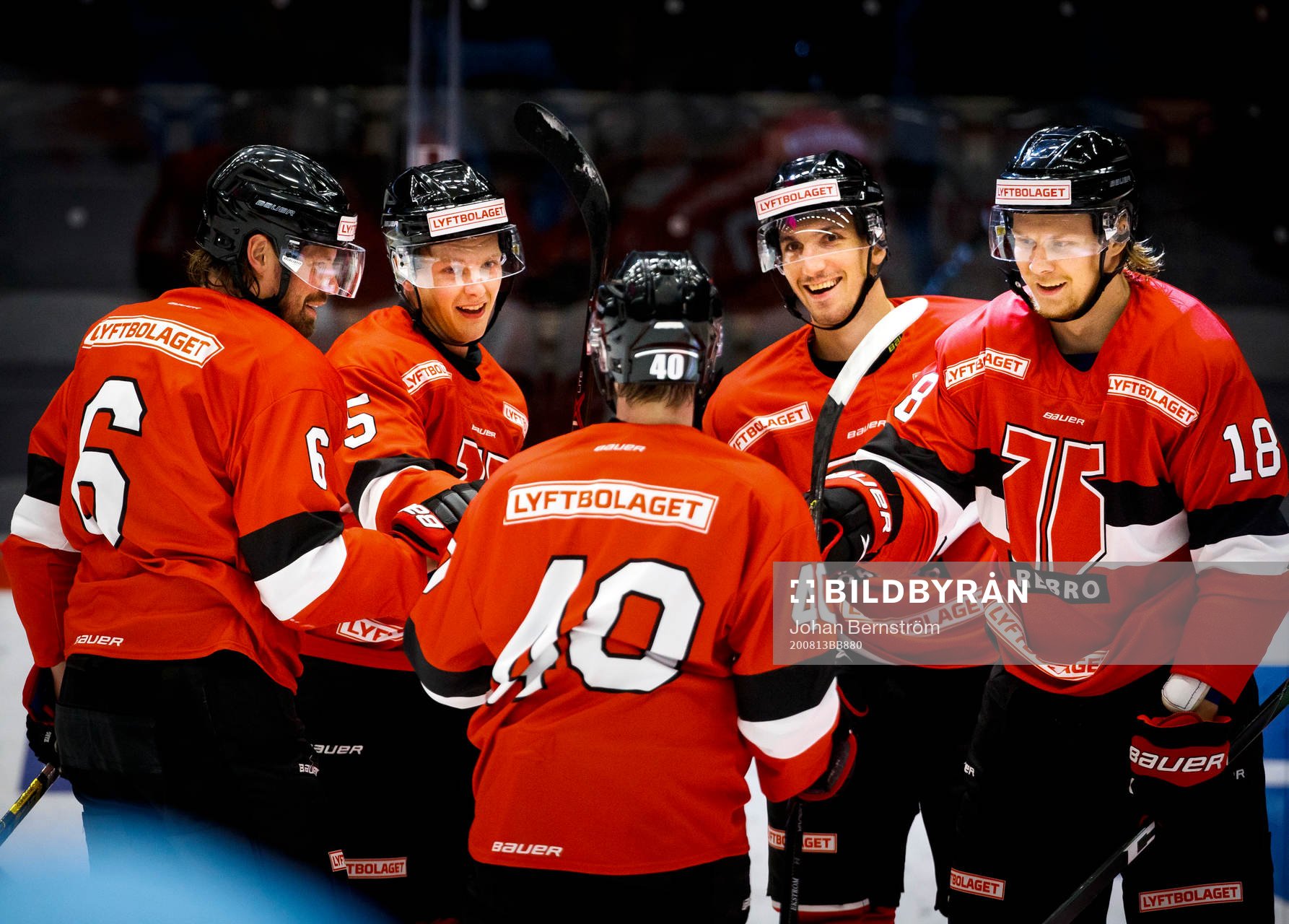 Örebros Hockey Gustav Backström gör 3-0 och jublar med