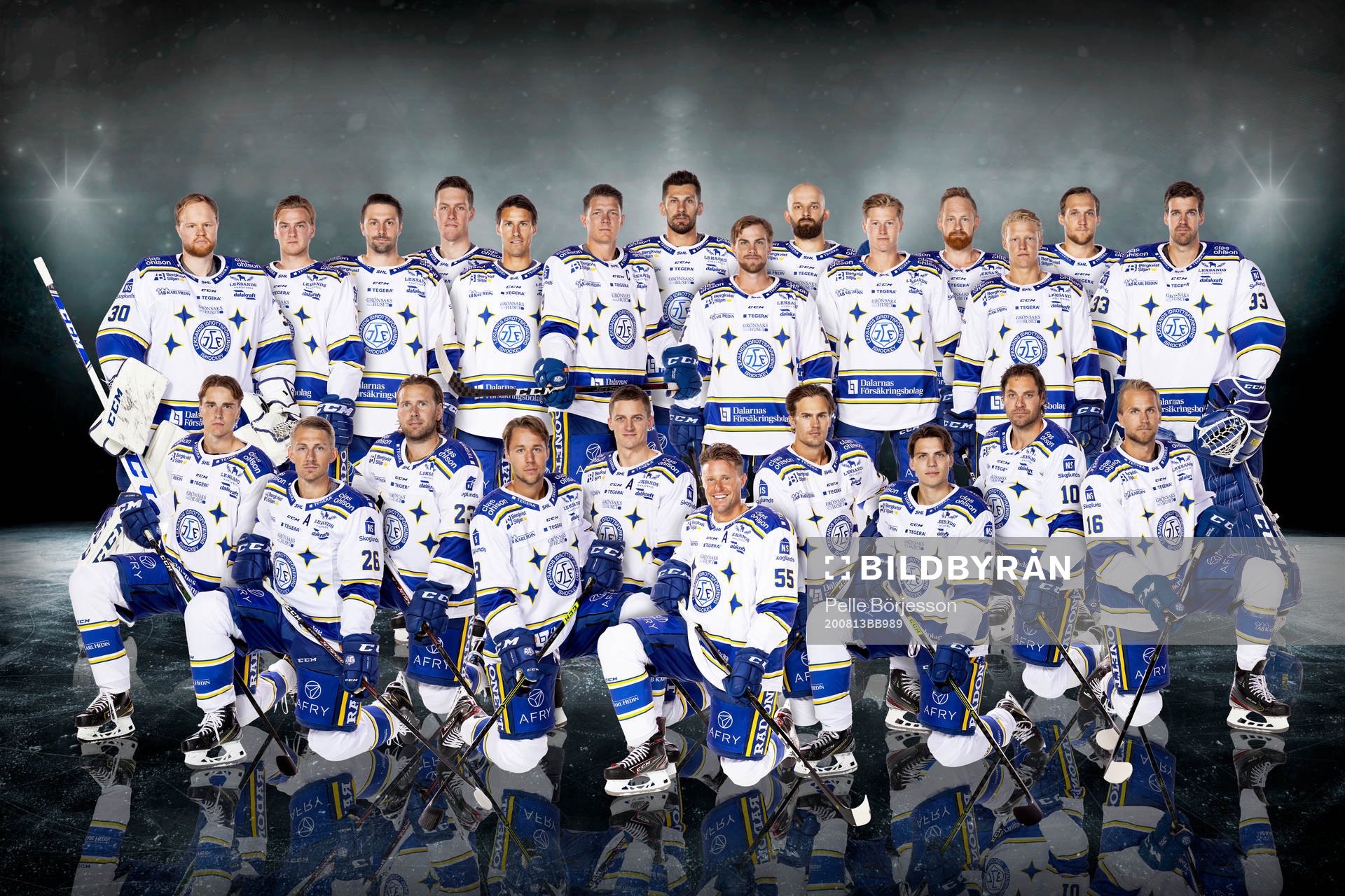 Leksands lagbild bakre raden fr.v. Janne Juvonen, Calle
