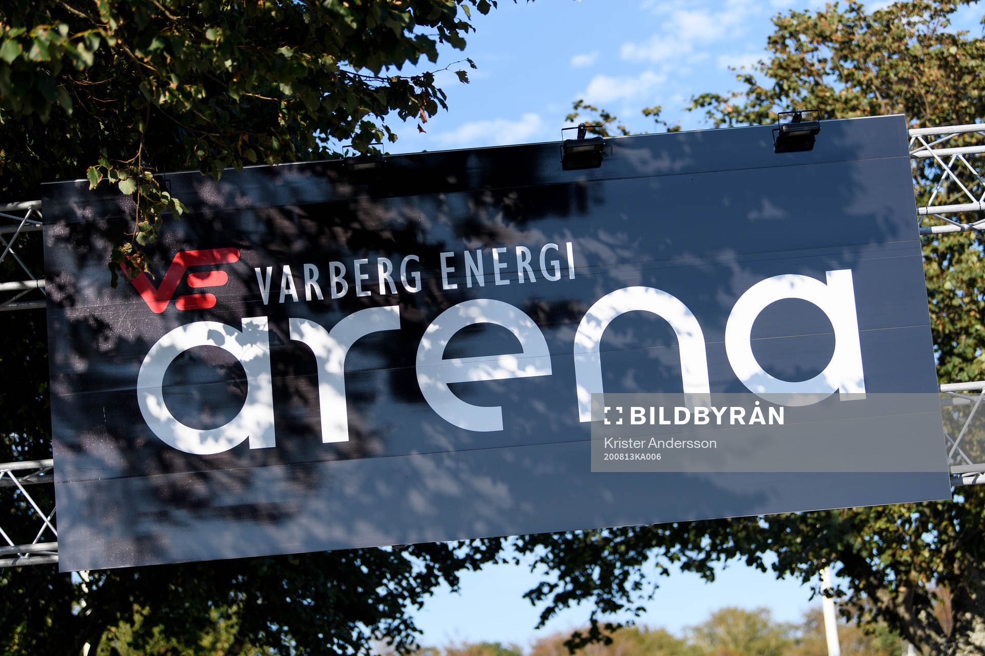 Varberg Energi Arena före fotbollsmatchen i Allsvenskan