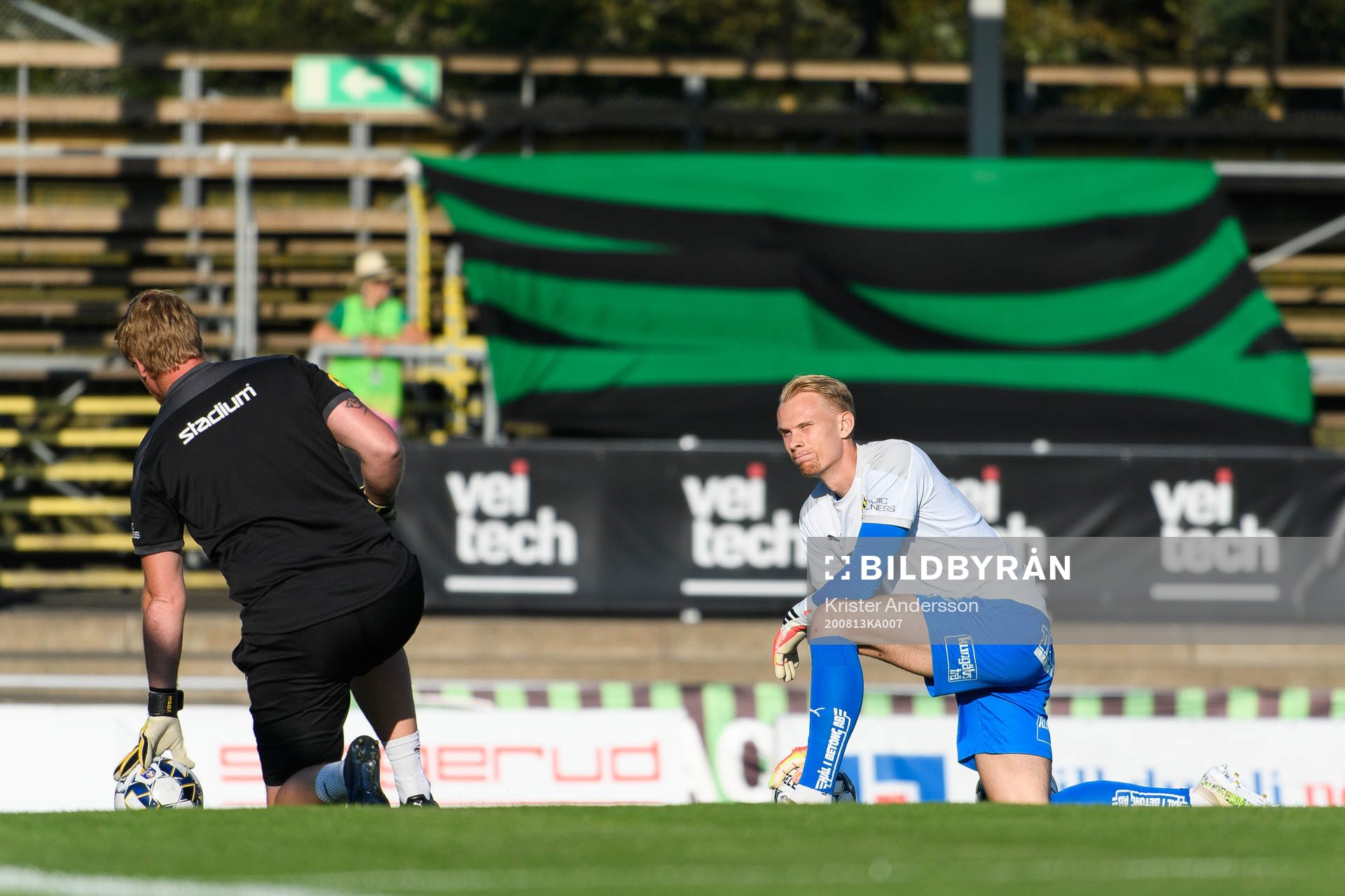 Häckens målvakt Pontus Dahlberg före fotbollsmatchen i