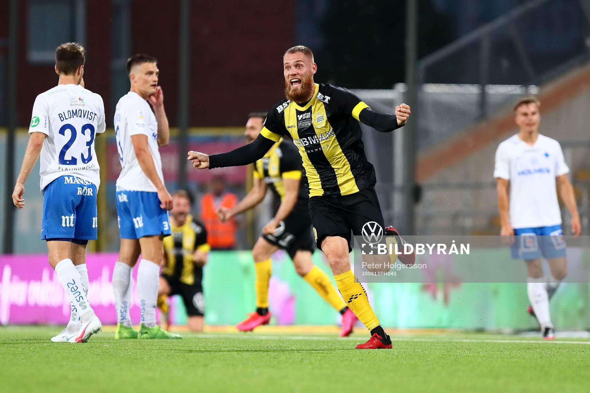 Hammarbys David Fällman jublar