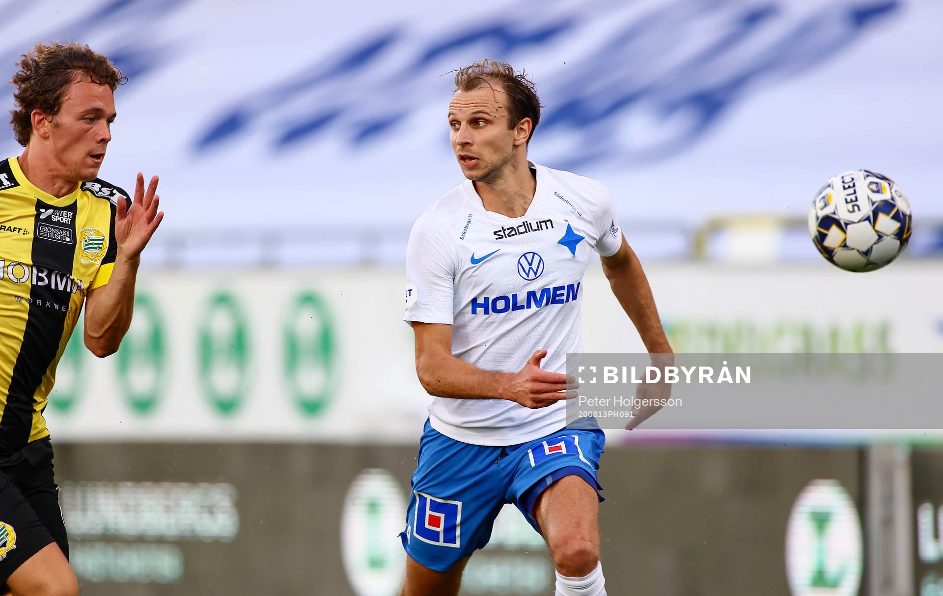 Hammarbys Kalle Björklund och IFK Norrköpings Lars Krogh